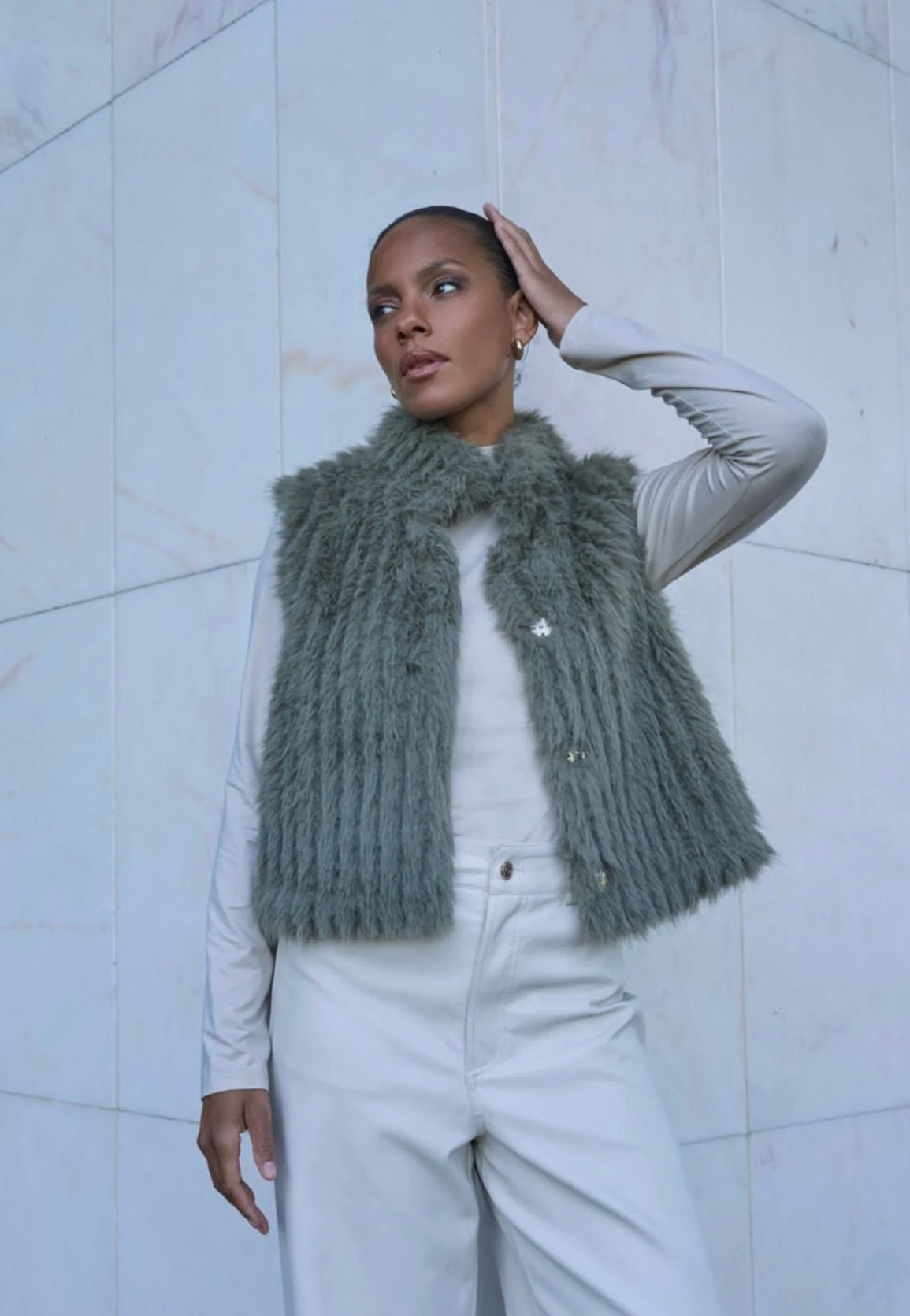Dava Waistcoat in Green Ash by Sierra Deene