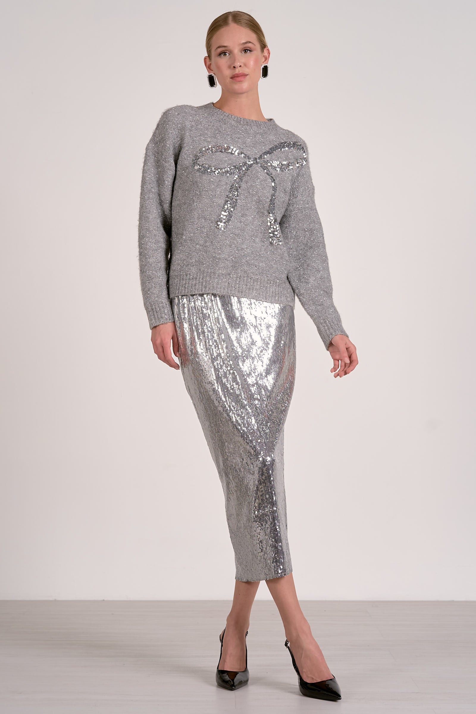 Elan Crewneck Bow Sweater by Sierra Deene