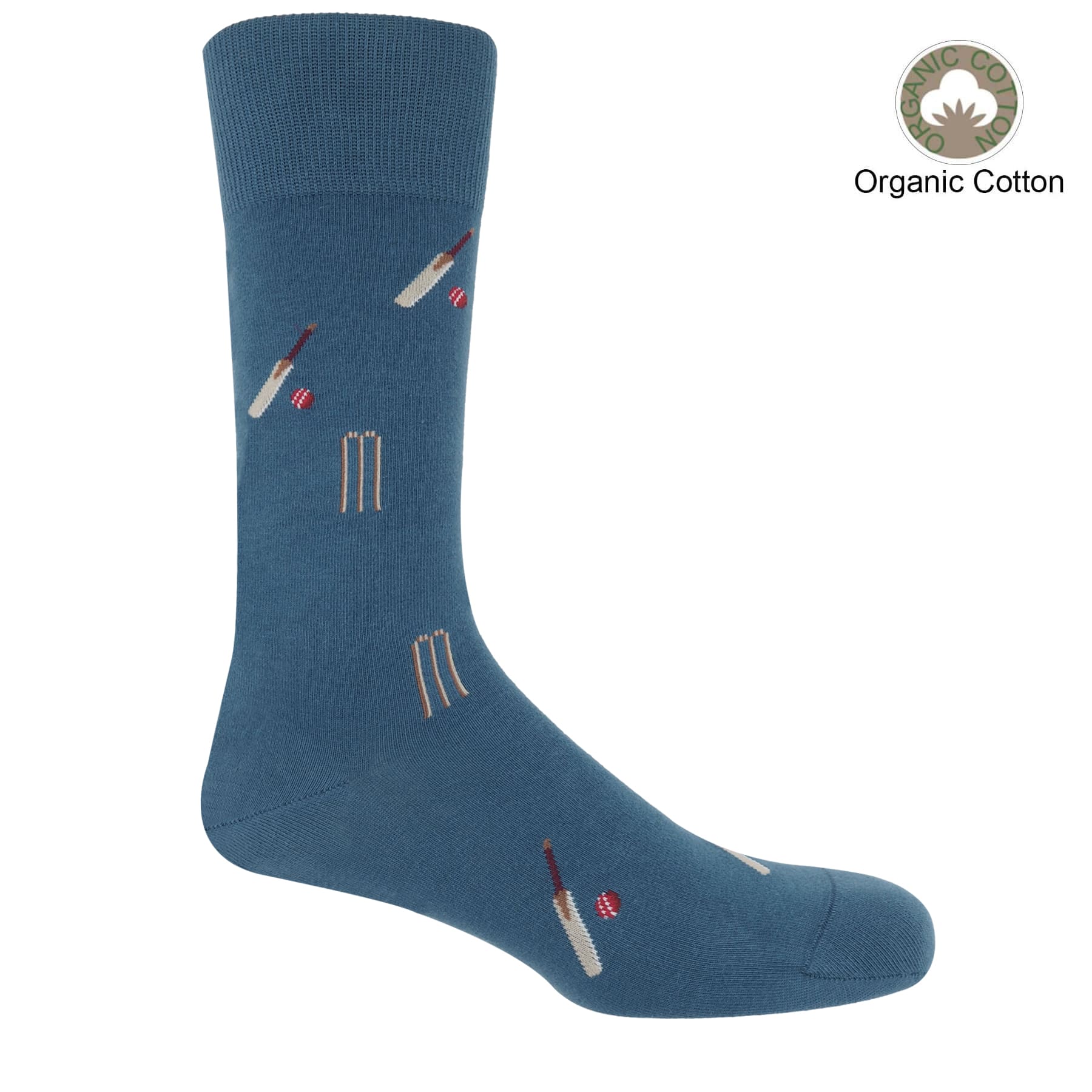 Cricket Men's Socks - Blue by Peper Harow