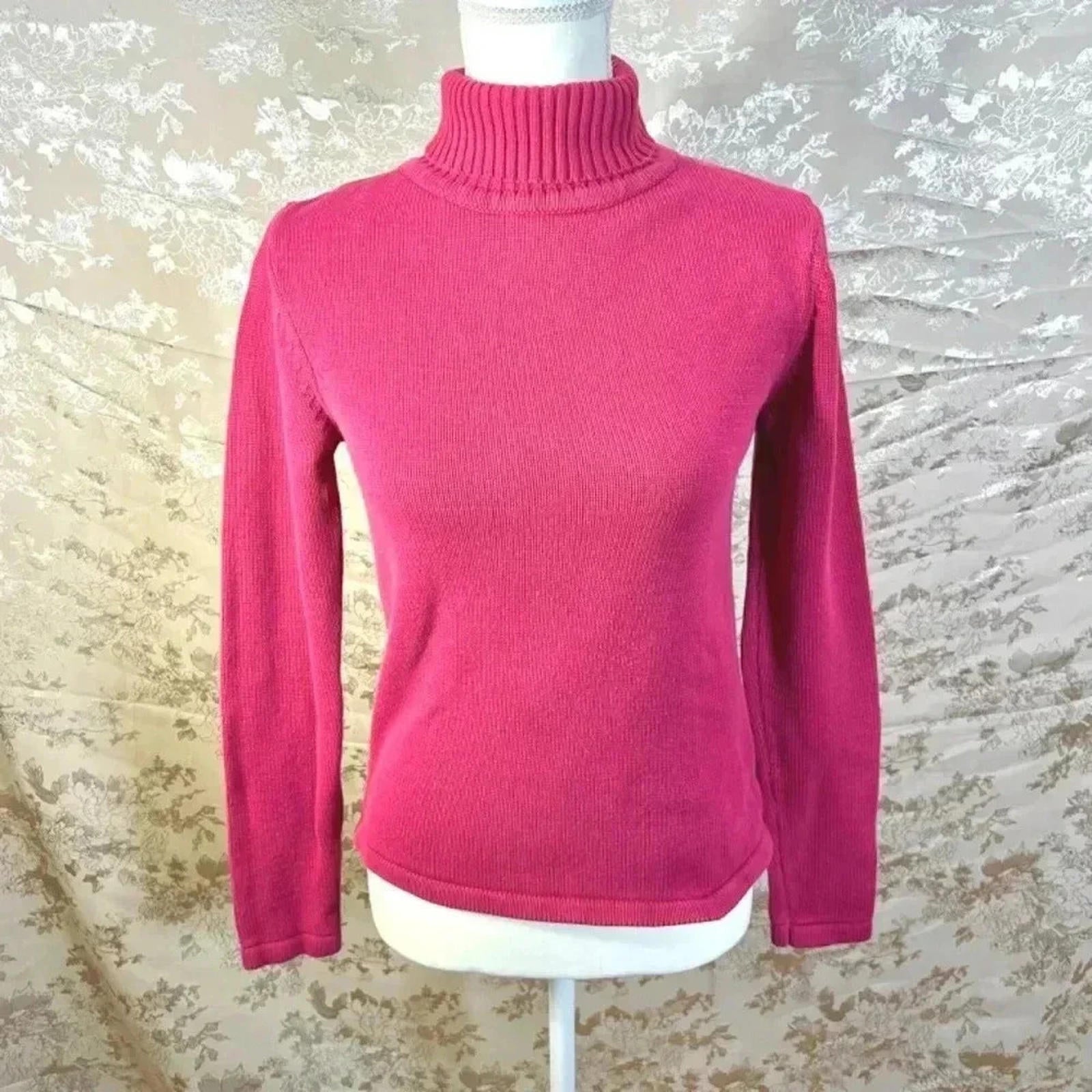 y2k Vintage True Grit Pink Knit Turtleneck Size XS by Hot Girl Secondhand