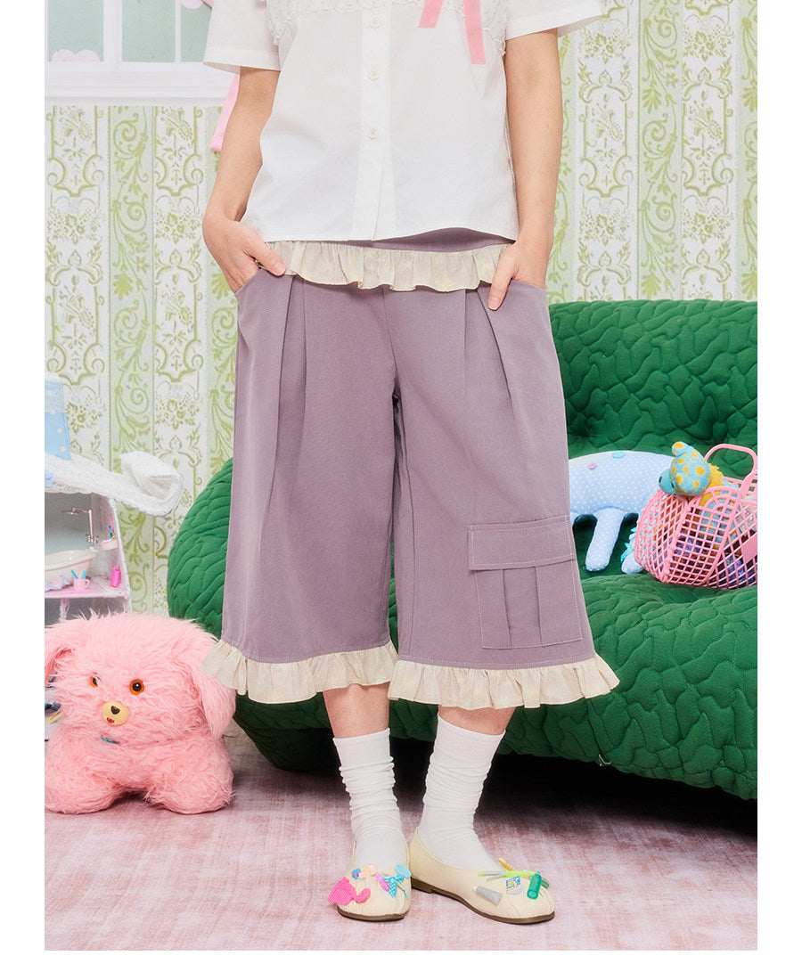 Y2K Cropped Cargo Pants - UnsocialNight by Land Decora