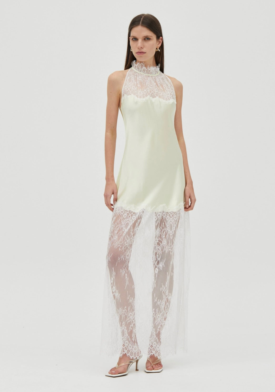 THIRD FORM Poetry Lace Drawn In Maxi Dress in Lemonade by Sierra Deene