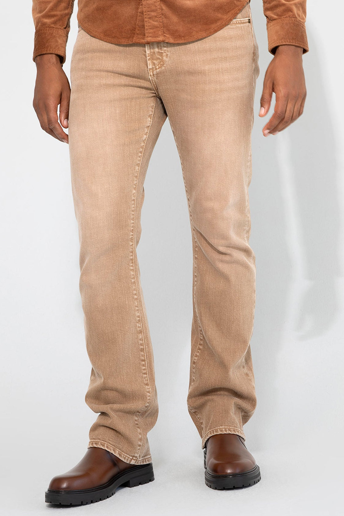Clint Khaki Stretch Bootcut Jean by MONFRERE