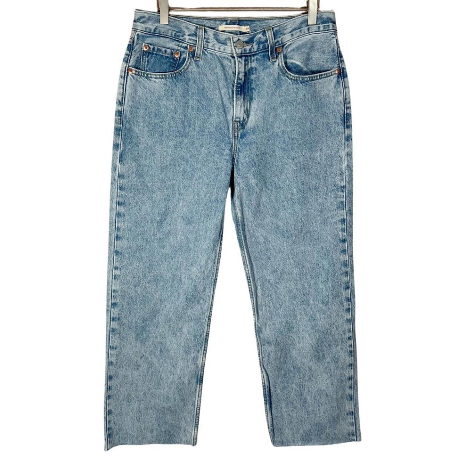 Levi's Low Pro Straight Leg Jeans Acid Wash Denim Women's Size 29 by Hot Girl Secondhand
