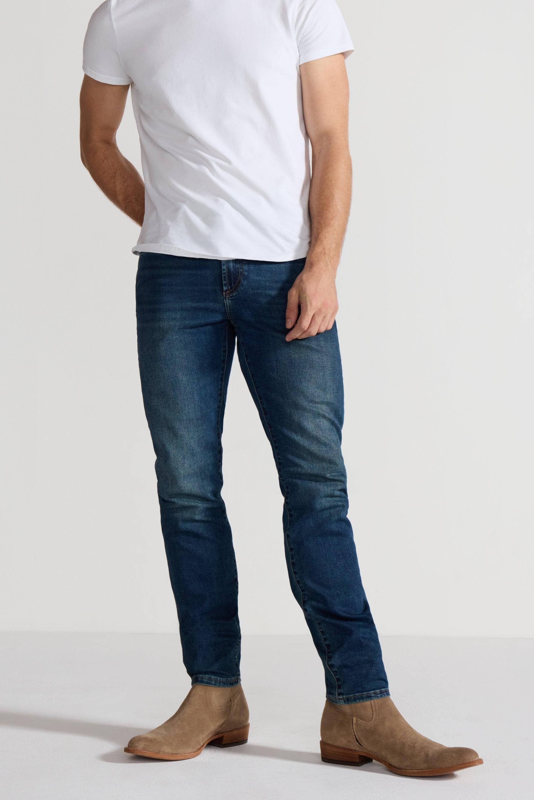 Brando Tinted Indigo Stretch Slim Jean by MONFRERE