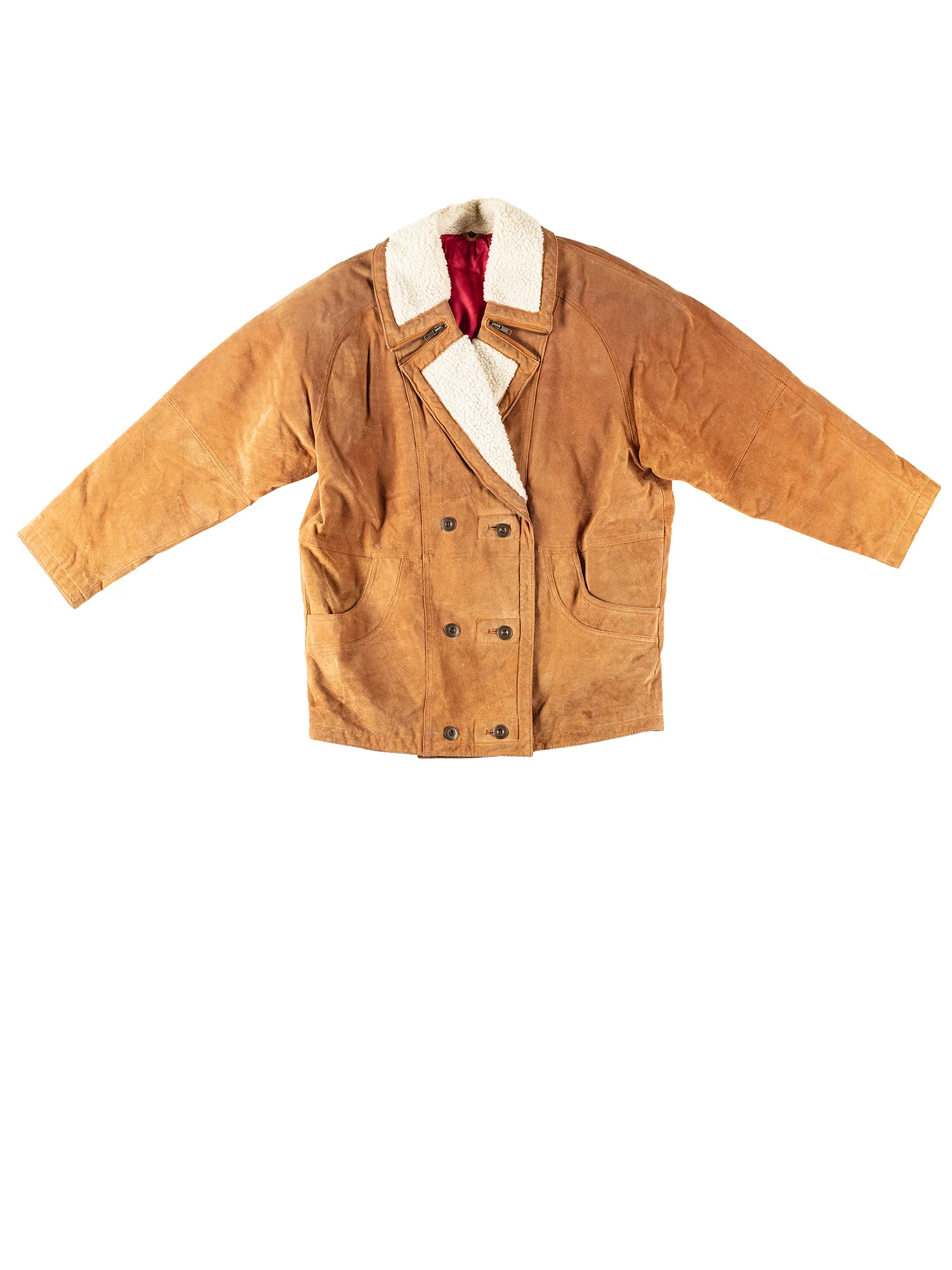 Vintage 80's Women Suede Coat in Brown by Northern Grip
