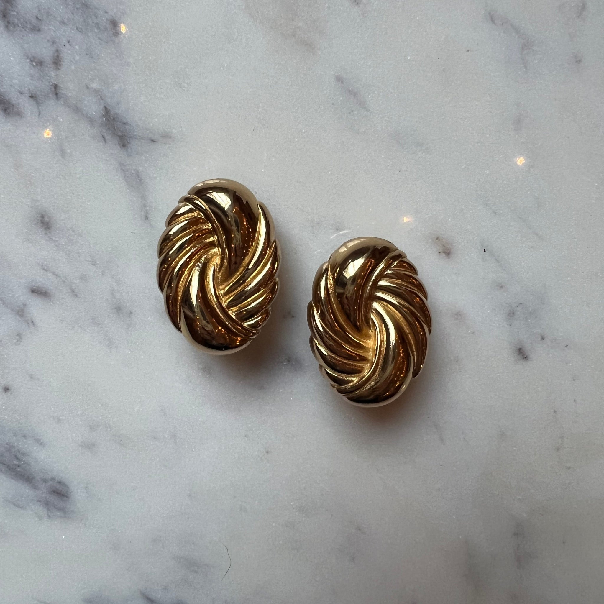 Dior Vintage Oval Earrings by The Vintage New Yorker