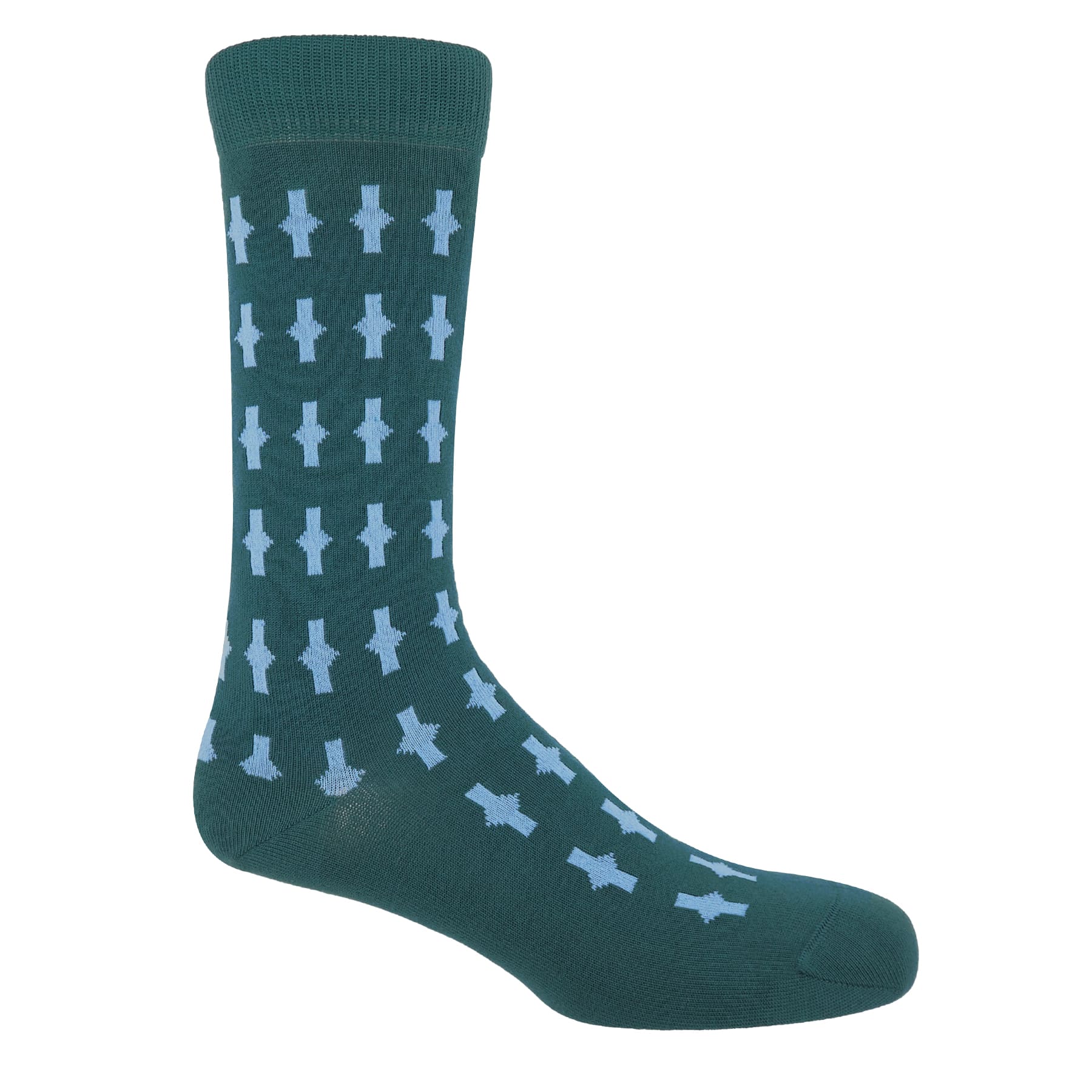 Eton Men's Socks - Teal by Peper Harow