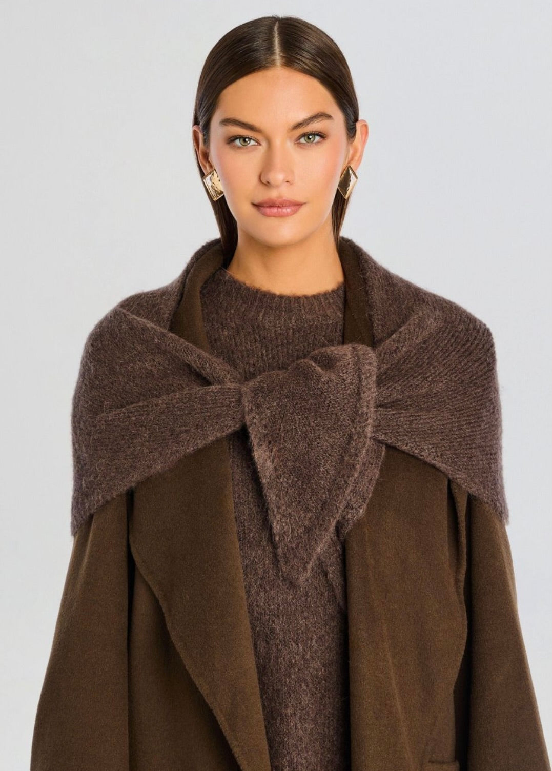 SEROYA Amelie Scarf in Slate Brown by Sierra Deene