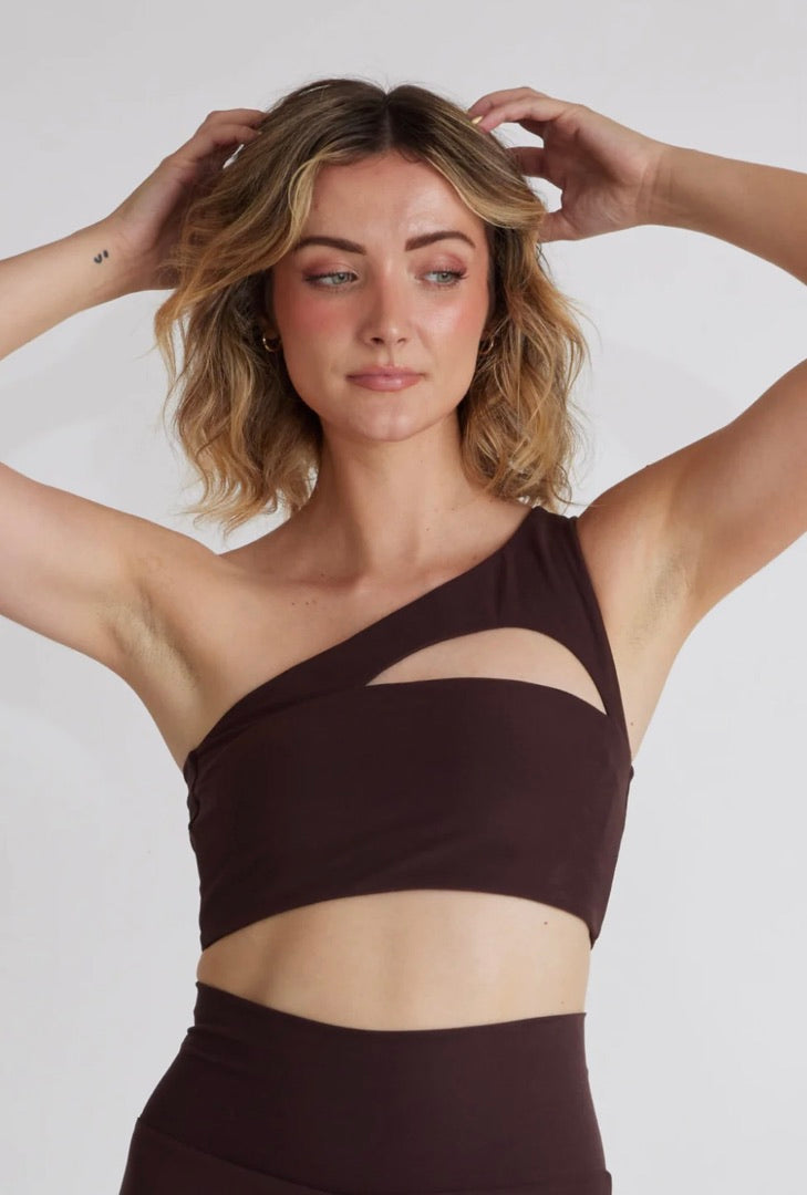 Chai One Shoulder Top by Sierra Deene
