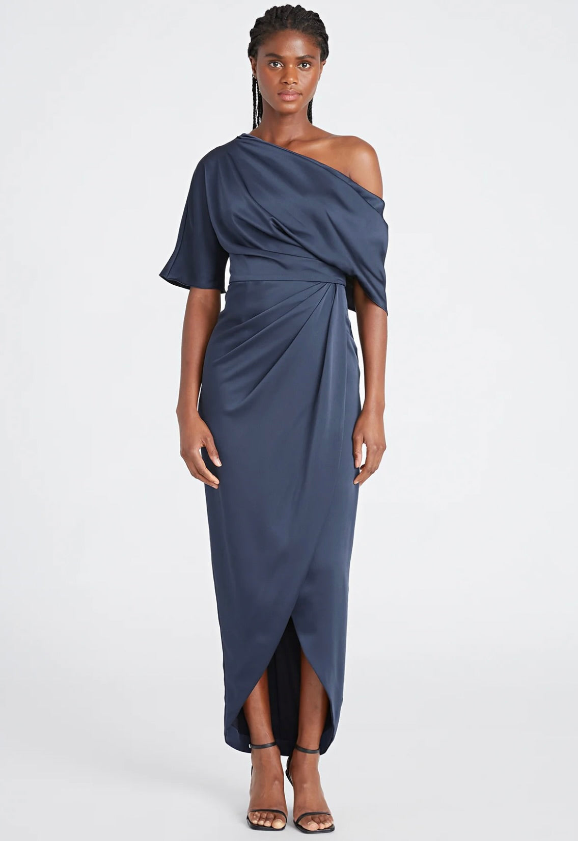 Theia Rayna One Shoulder Draped Gown by Sierra Deene