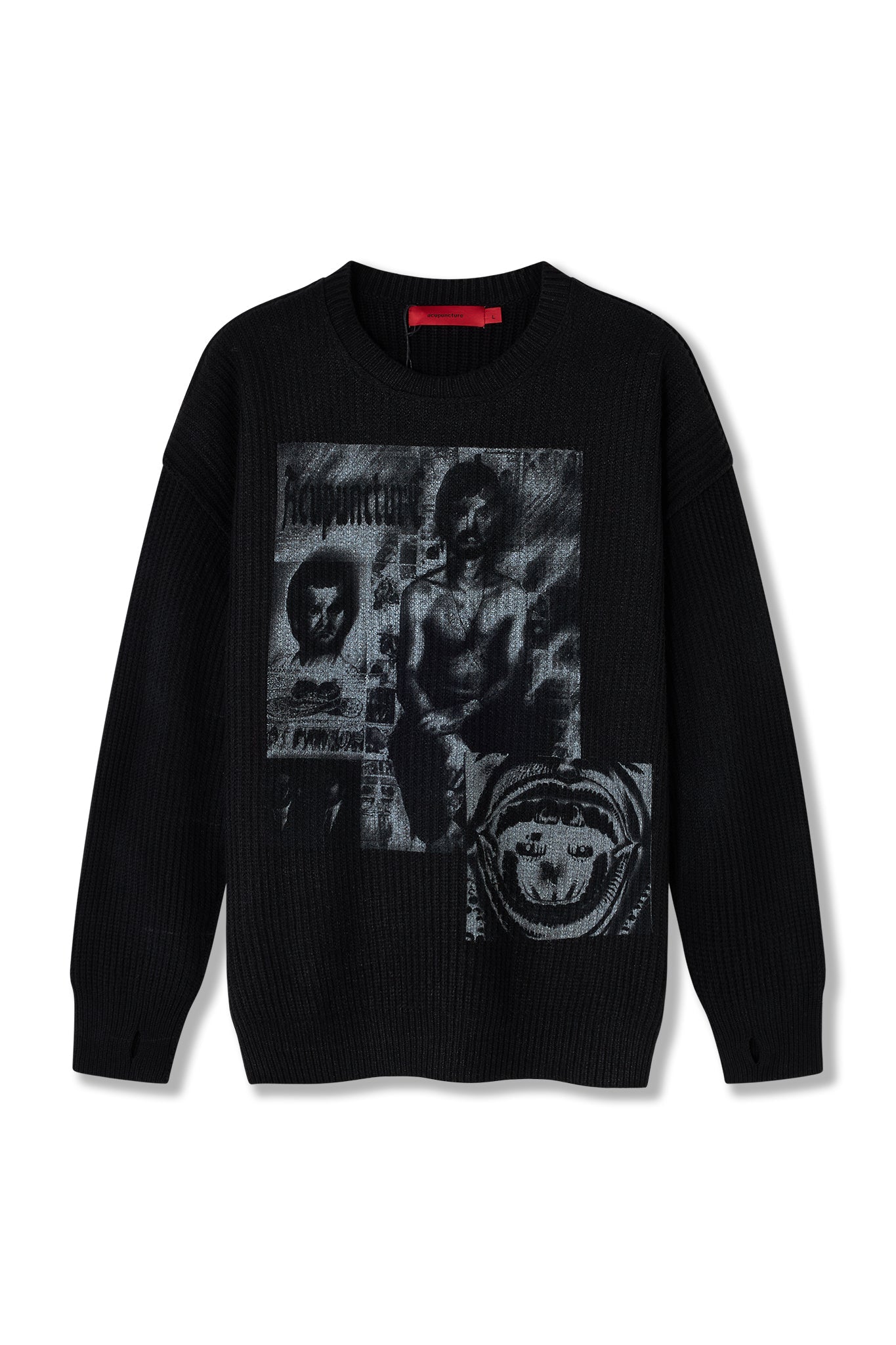 PUNKER SWEATER WASHED BLACK by Acupuncture1993