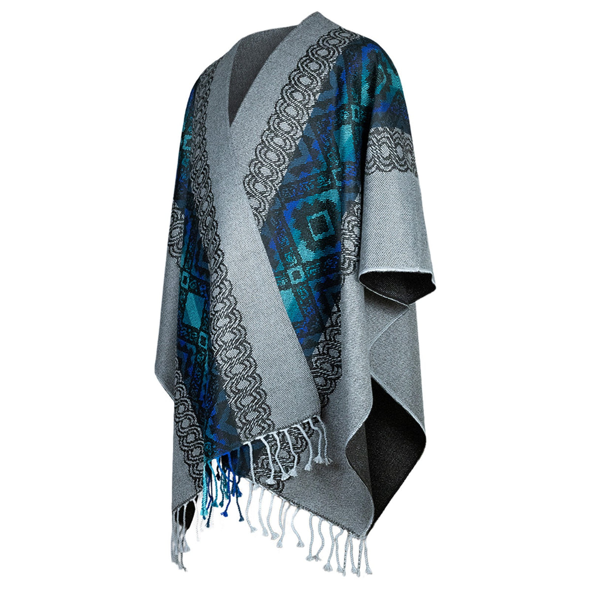 Achupallas - Lightweight Fine Alpaca Wool UNISEX Ruana Cape Poncho/Sha by ECUALAMA