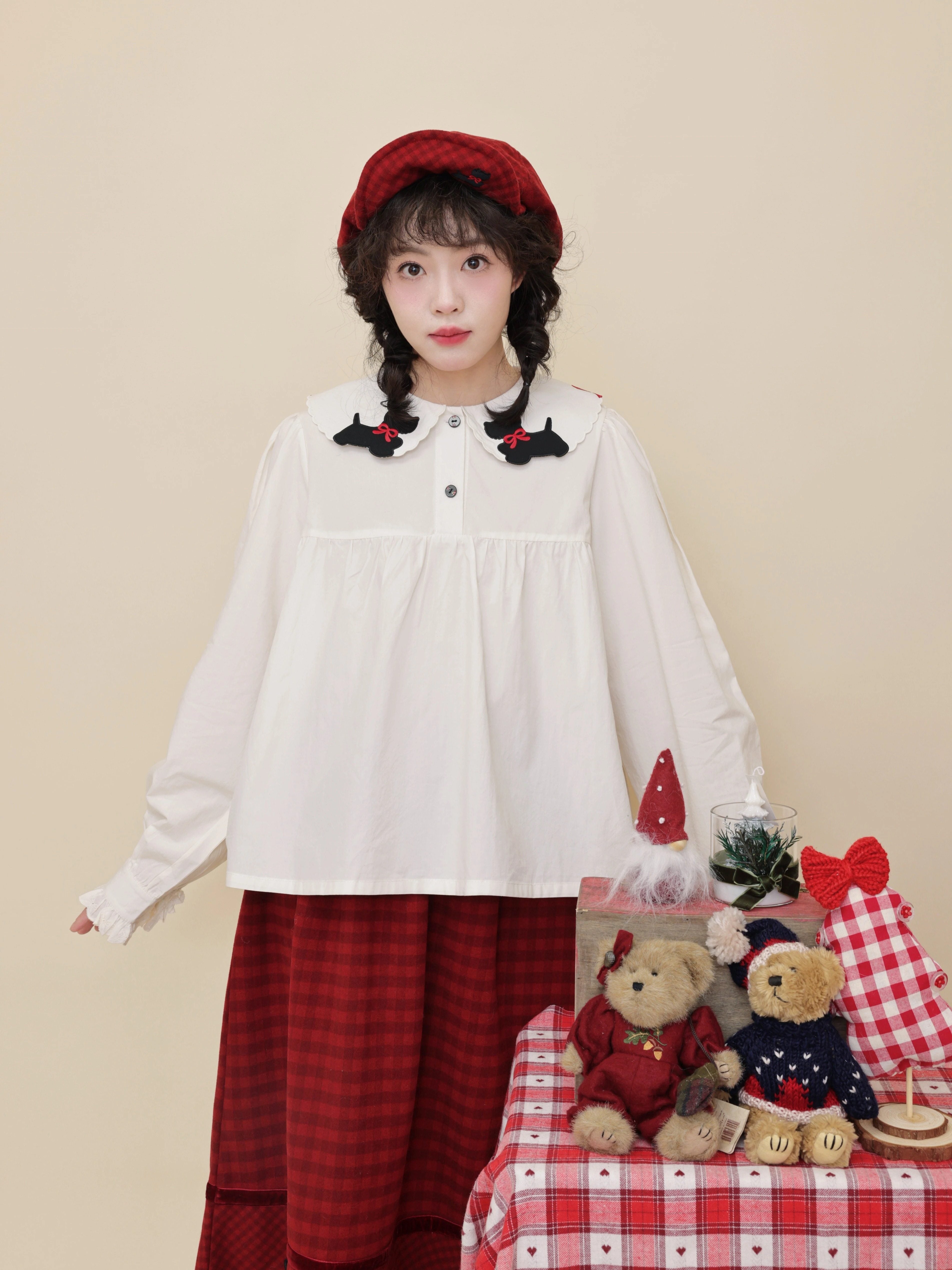 Kawaii Puppy Doll Collar Blouse - SemenCoicis by Land Decora