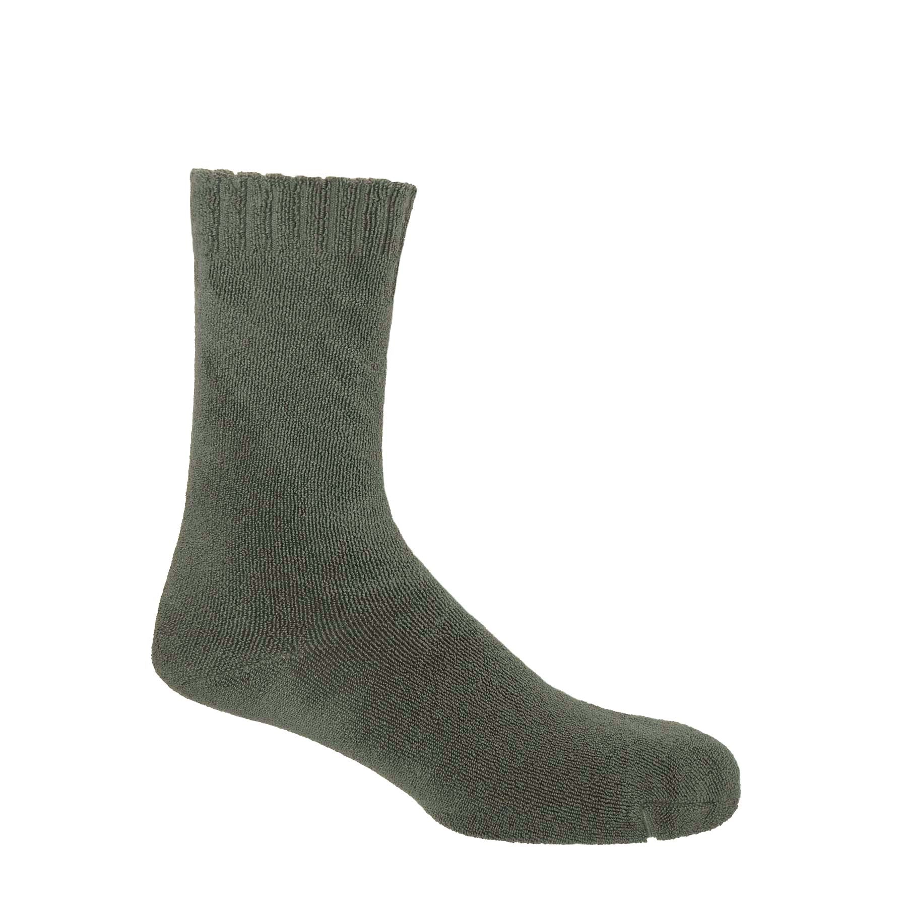 Ribbed Cuff Men's Bed Socks - Grey by Peper Harow