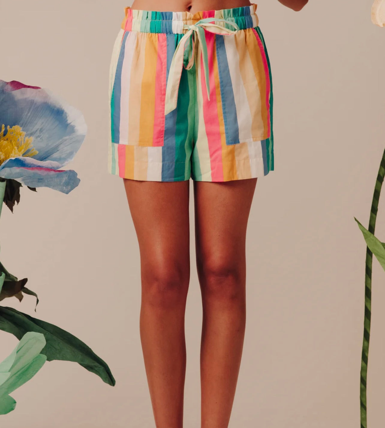 Ramona Shorts in Multi Stripe by Sierra Deene