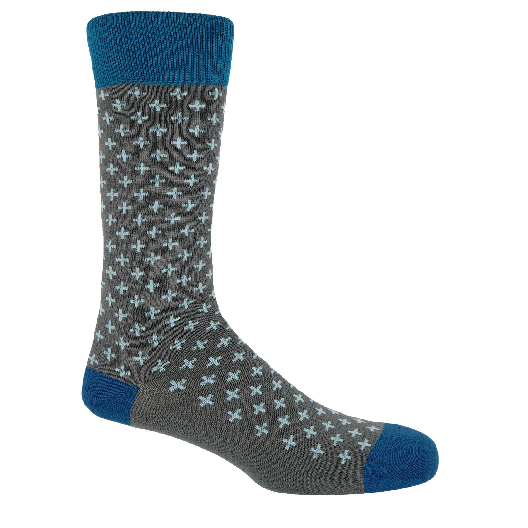 Crosslet Men's Socks - Grey by Peper Harow