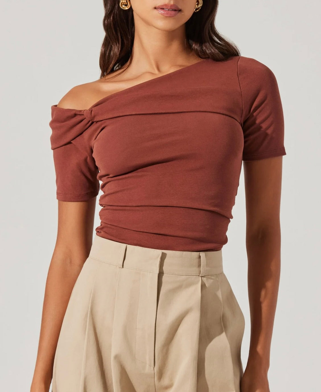 Saylah Off Shoulder Twist Top by Sierra Deene