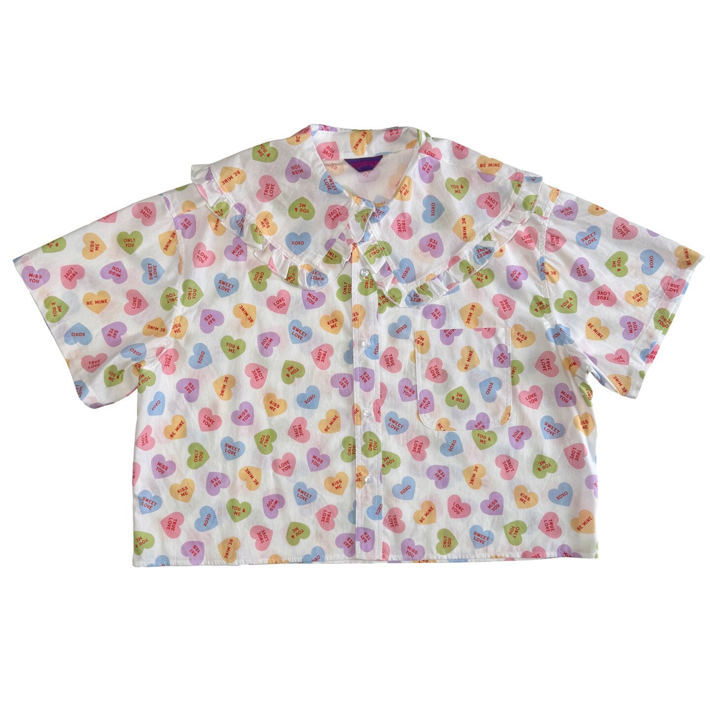 Kawaii Heart Print Shirt - bunnybunnygun by Land Decora