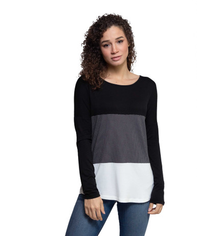 Color Block top with Polka-Dots by A to Z Tees