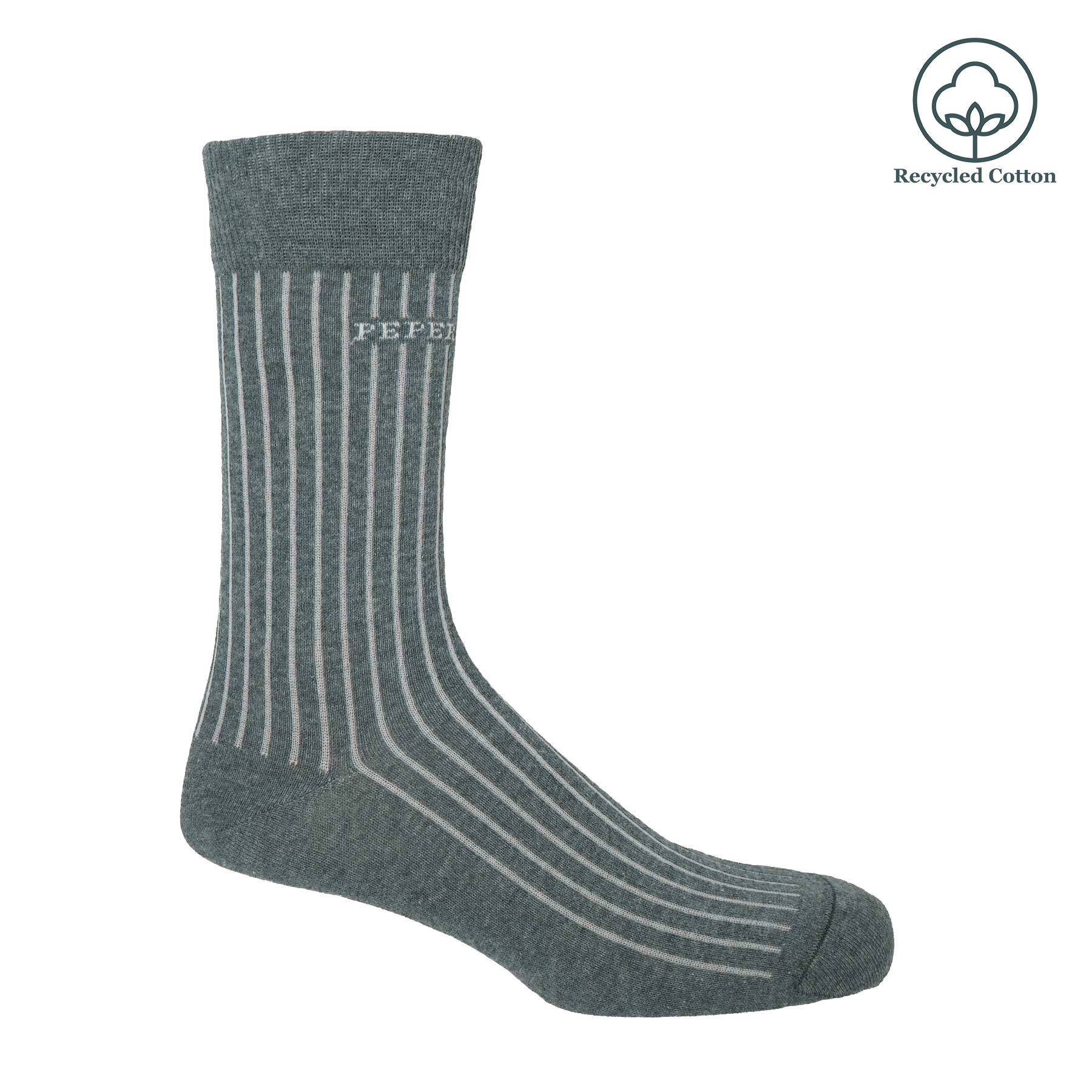 Recycled Ribbed Men's Socks - Blue by Peper Harow