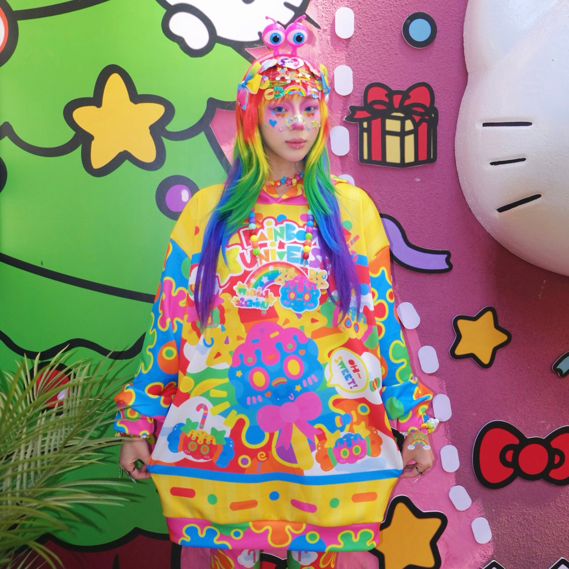 Decora Candy Hoodie & Yoga Pants Set - Rainbow Universe RUX by Land Decora
