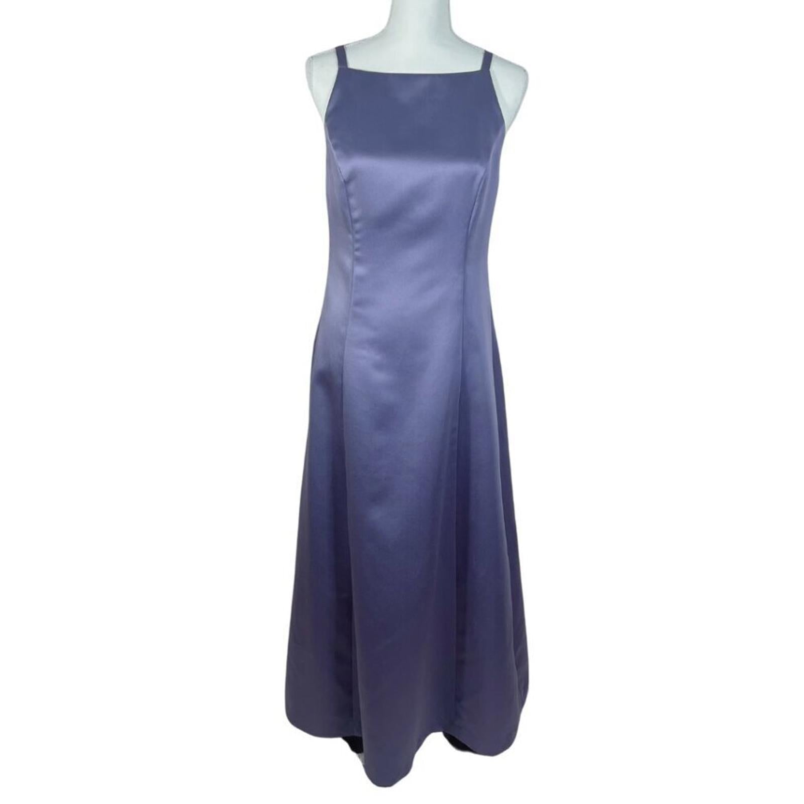 Vintage 1990s After Six Purple Lavender Satin Prom Dress Bridesmaid Go by Hot Girl Secondhand