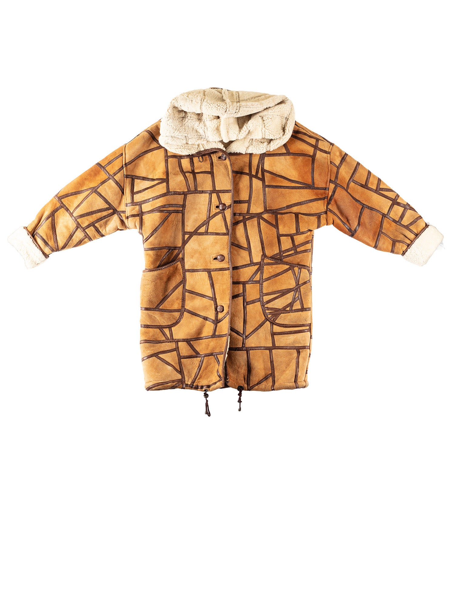 Vintage 80's Women BULUR Sheepskin Coat in Brown by Northern Grip