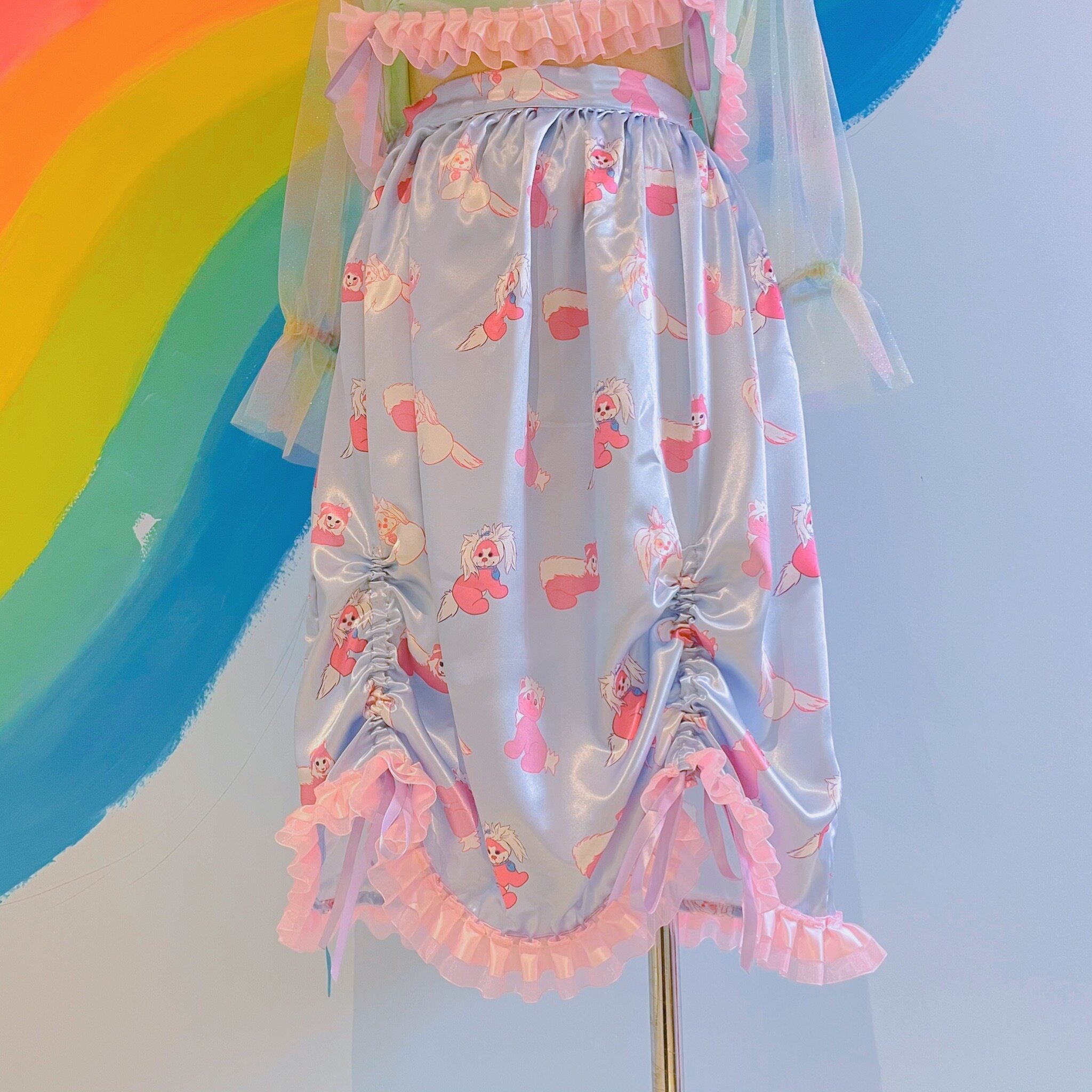 Kawaii Doll Satin Skirt - Plastic Candy by Land Decora