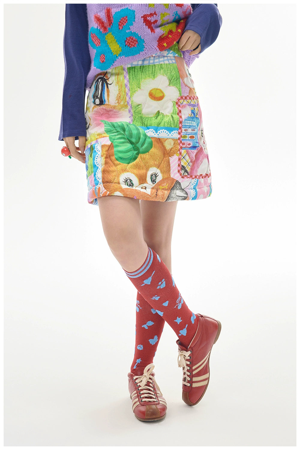 Harajuku Skirt Print Decora Fashion Cotton Padded Skirt | Tntntutu by Land Decora