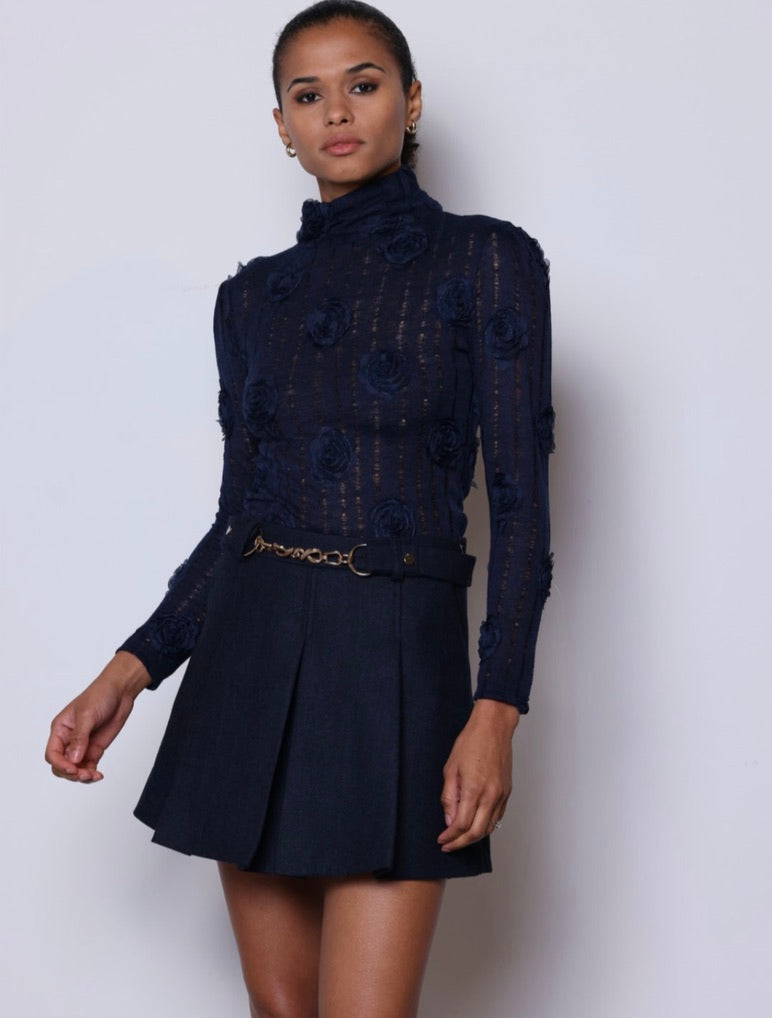 Dream Catcher Marnie Turtleneck in Navy by Sierra Deene