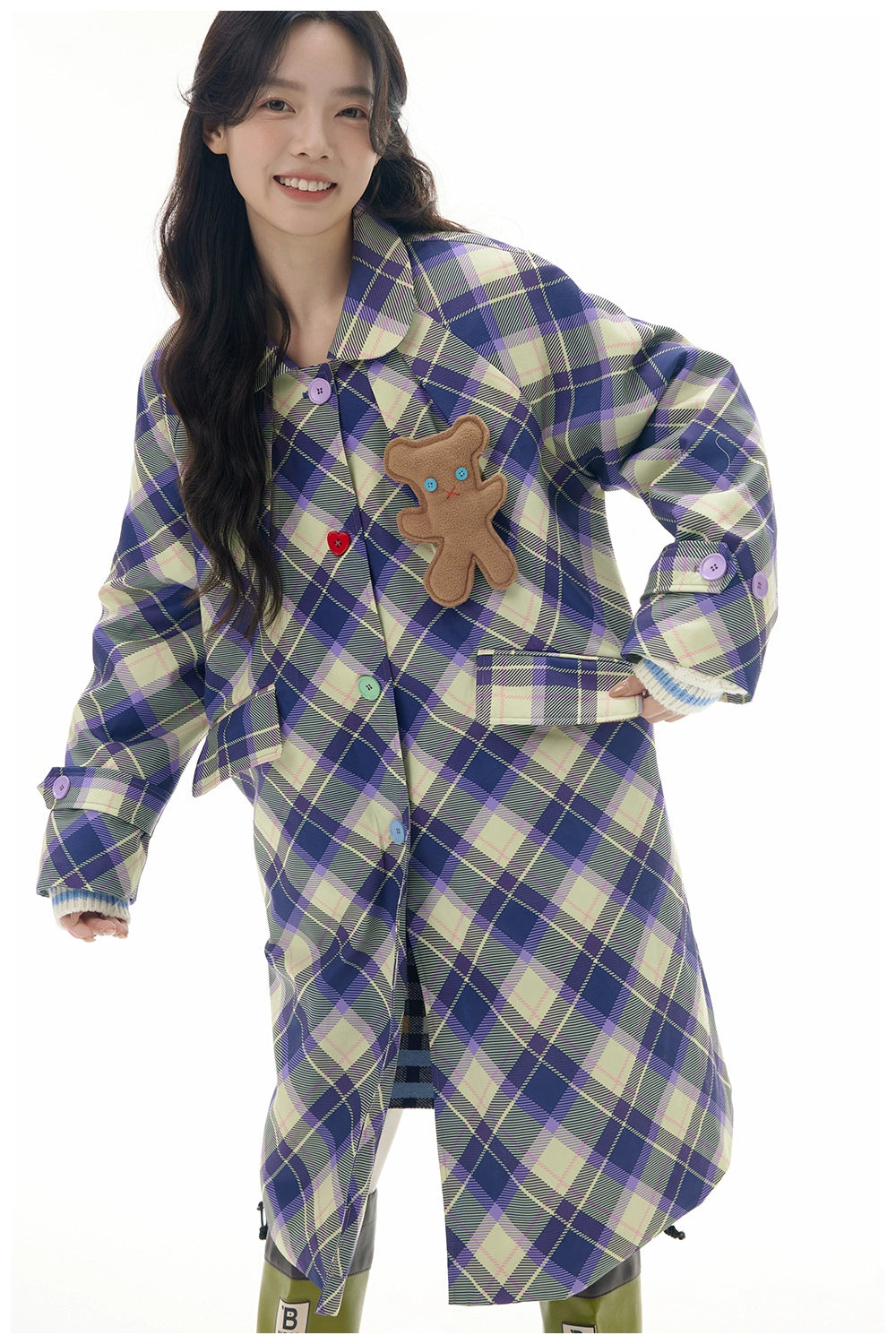 Harajuku Coat Bear Loose Long Coat | Tntntutu by Land Decora