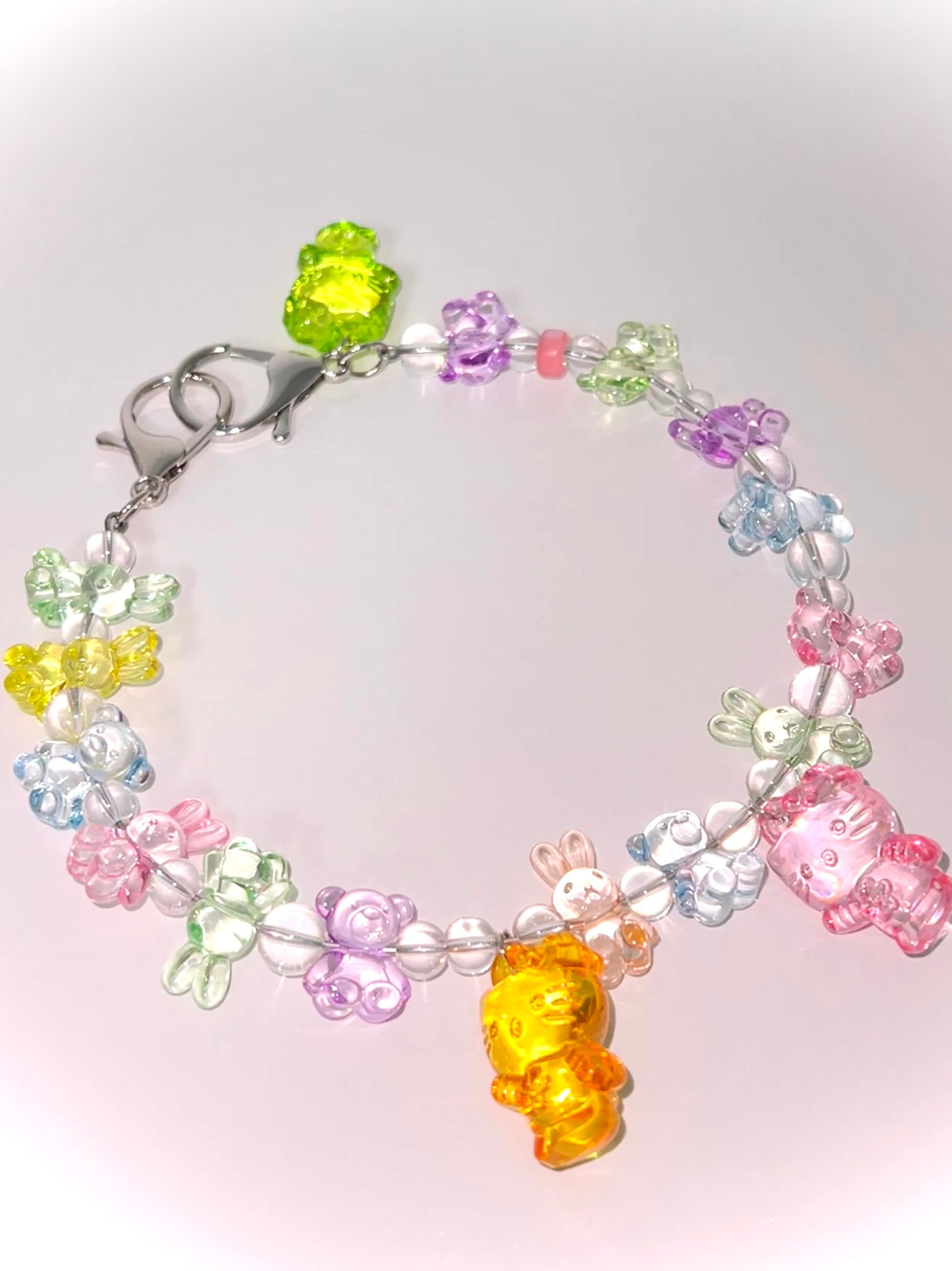 Clear KT Charm Necklace - Corner Party by Land Decora