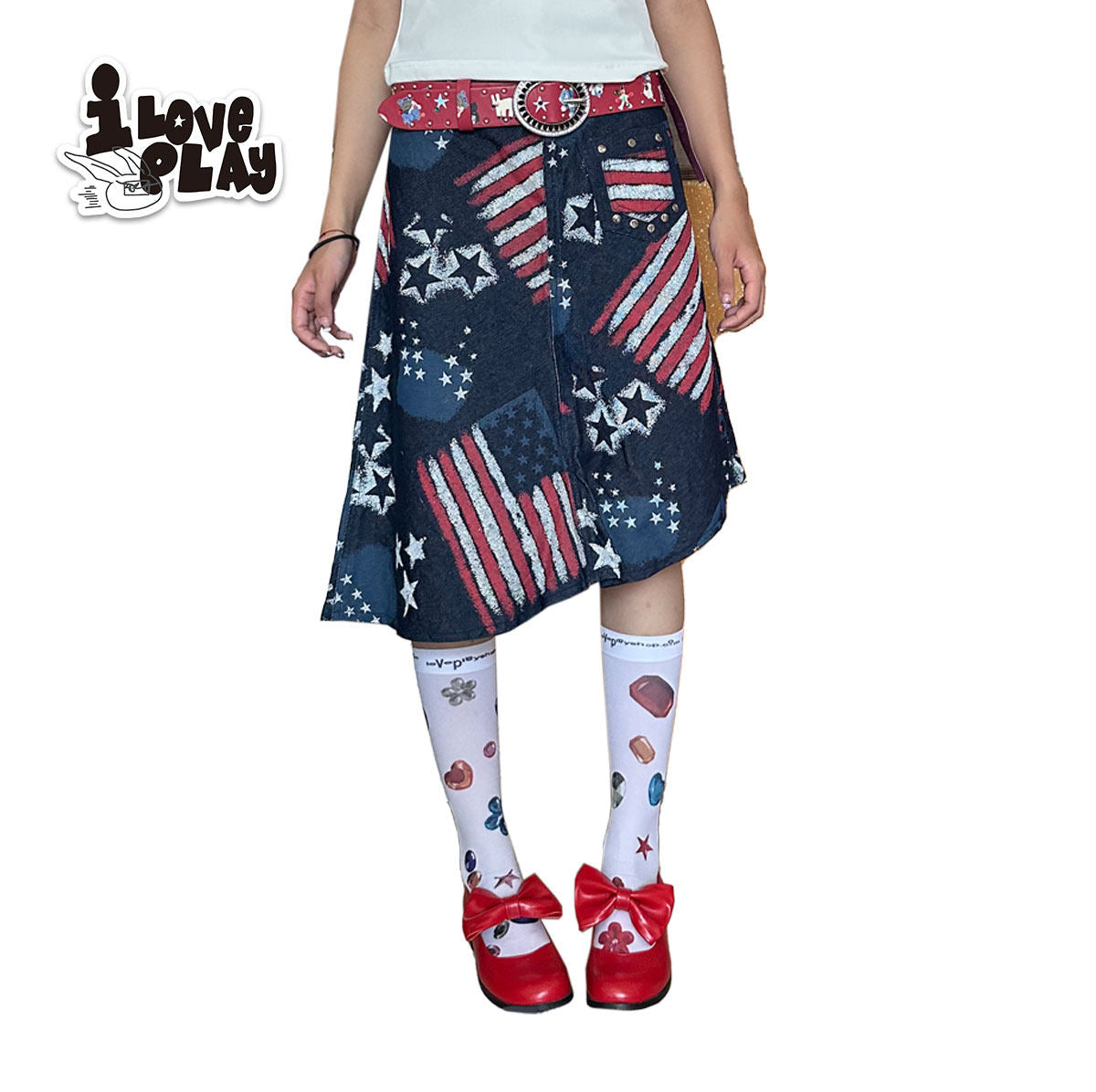 Y2K Gem Print Mid-Calf Socks – loveplay by Land Decora