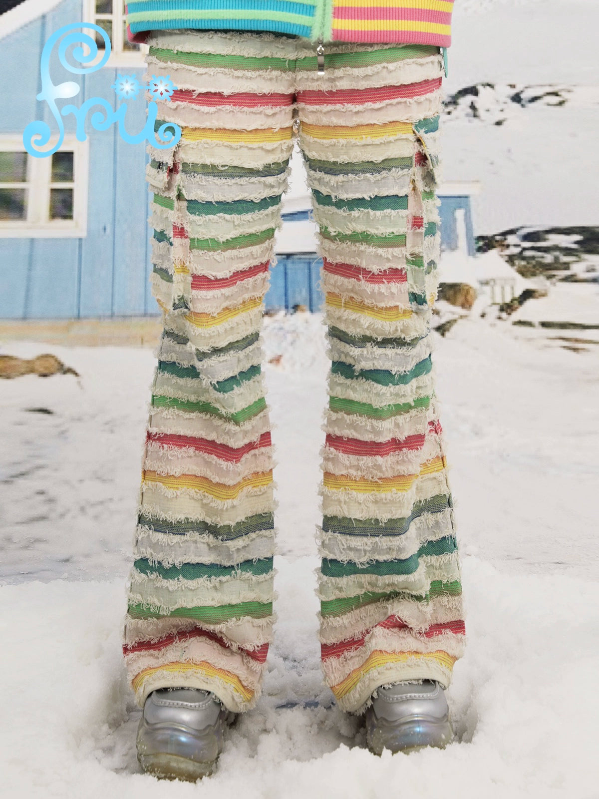 Decora Kei Rainbow Stripes Pants | Frufru Bold Harajuku Fashion by Land Decora