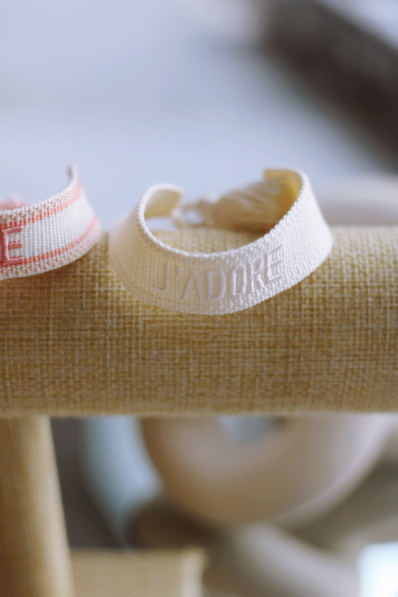 J’ADORE WOVEN BRACELET IN WHITE by RAËLIV