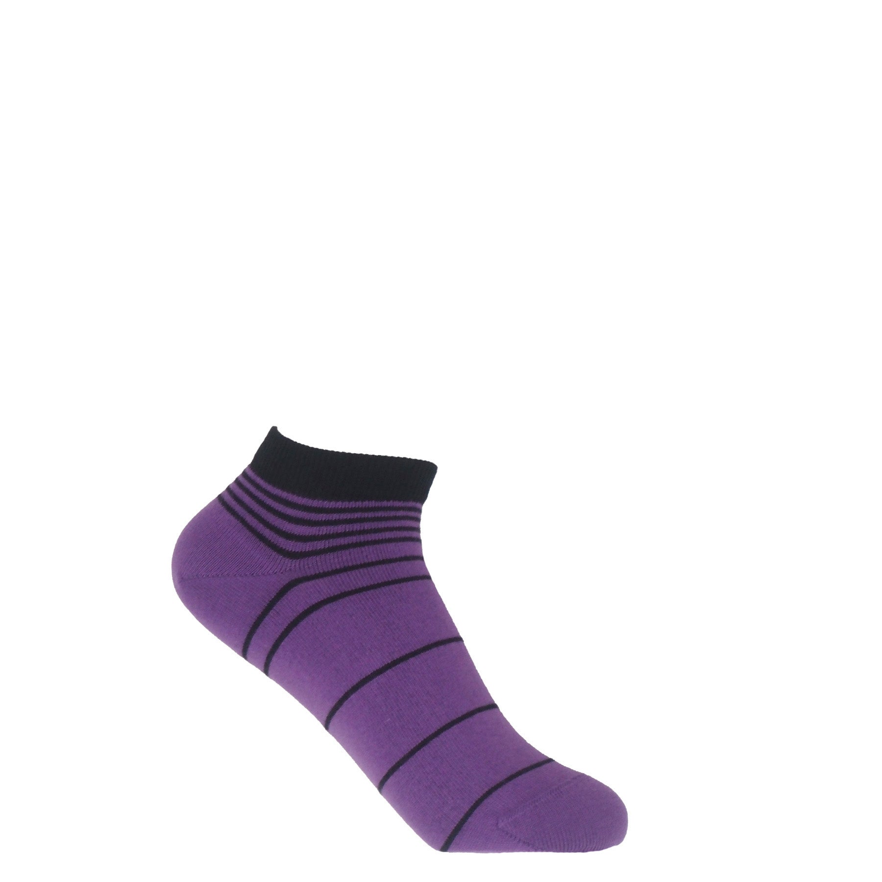 Retro Stripe Women's Trainer Socks - Purple by Peper Harow
