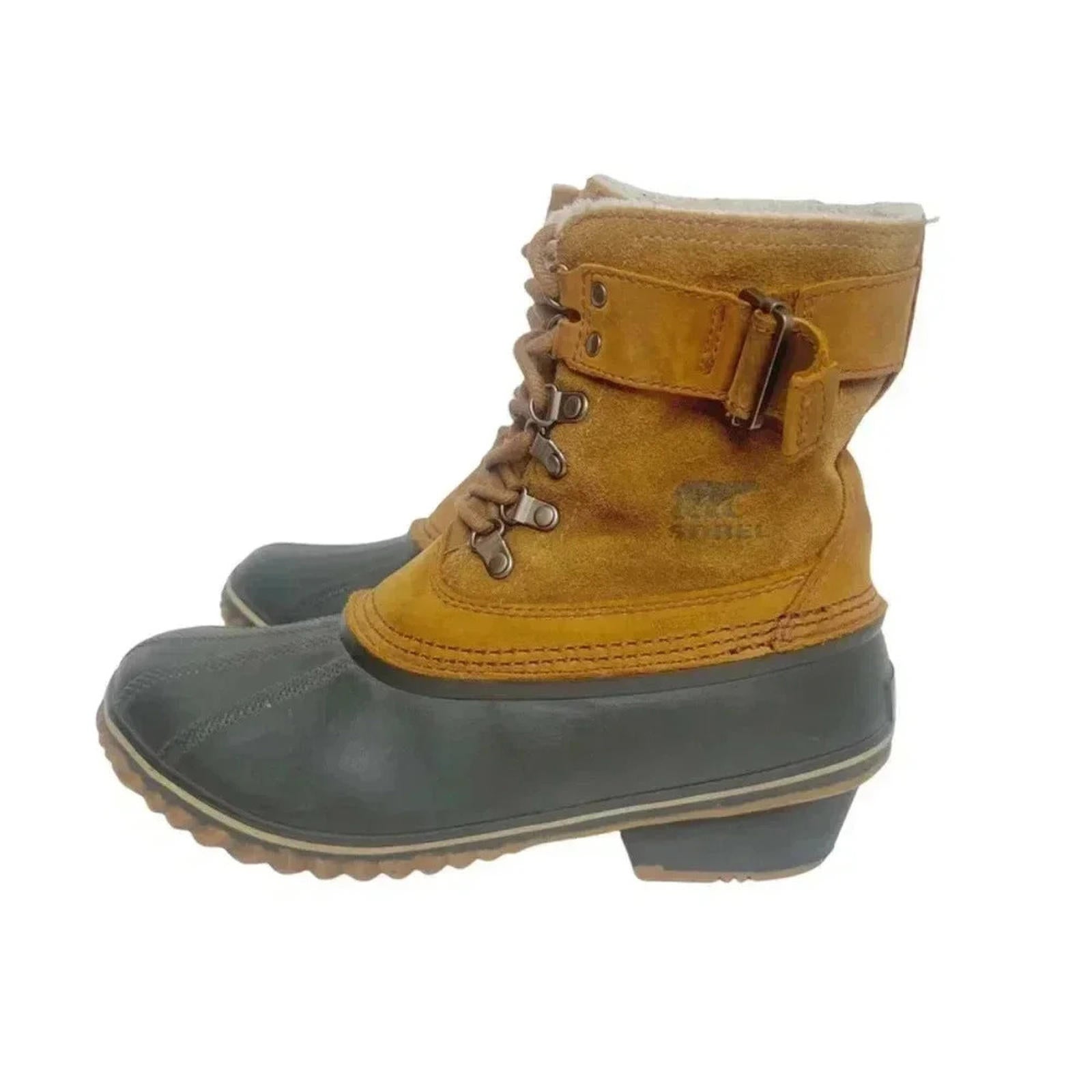 Sorel Fancy Lace II Boots in Elk Grizzly Bear Women's Snow Winter Boot by Hot Girl Secondhand