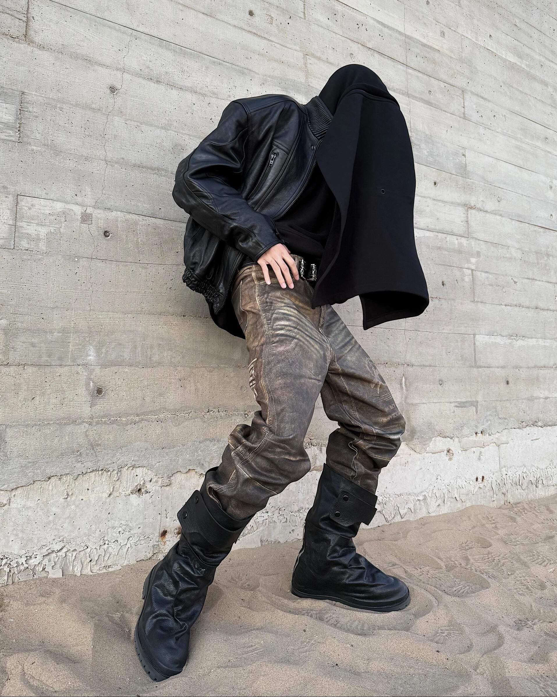 Wasteland Distressed Biker Martin Boots by OFFCULTURE