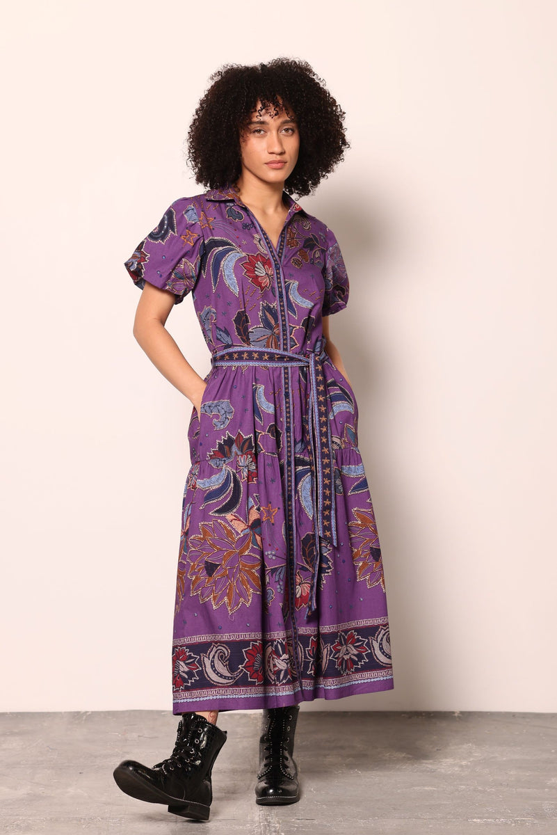 PURPLE SPARKLE DELLA DRESS by Maude Vivante