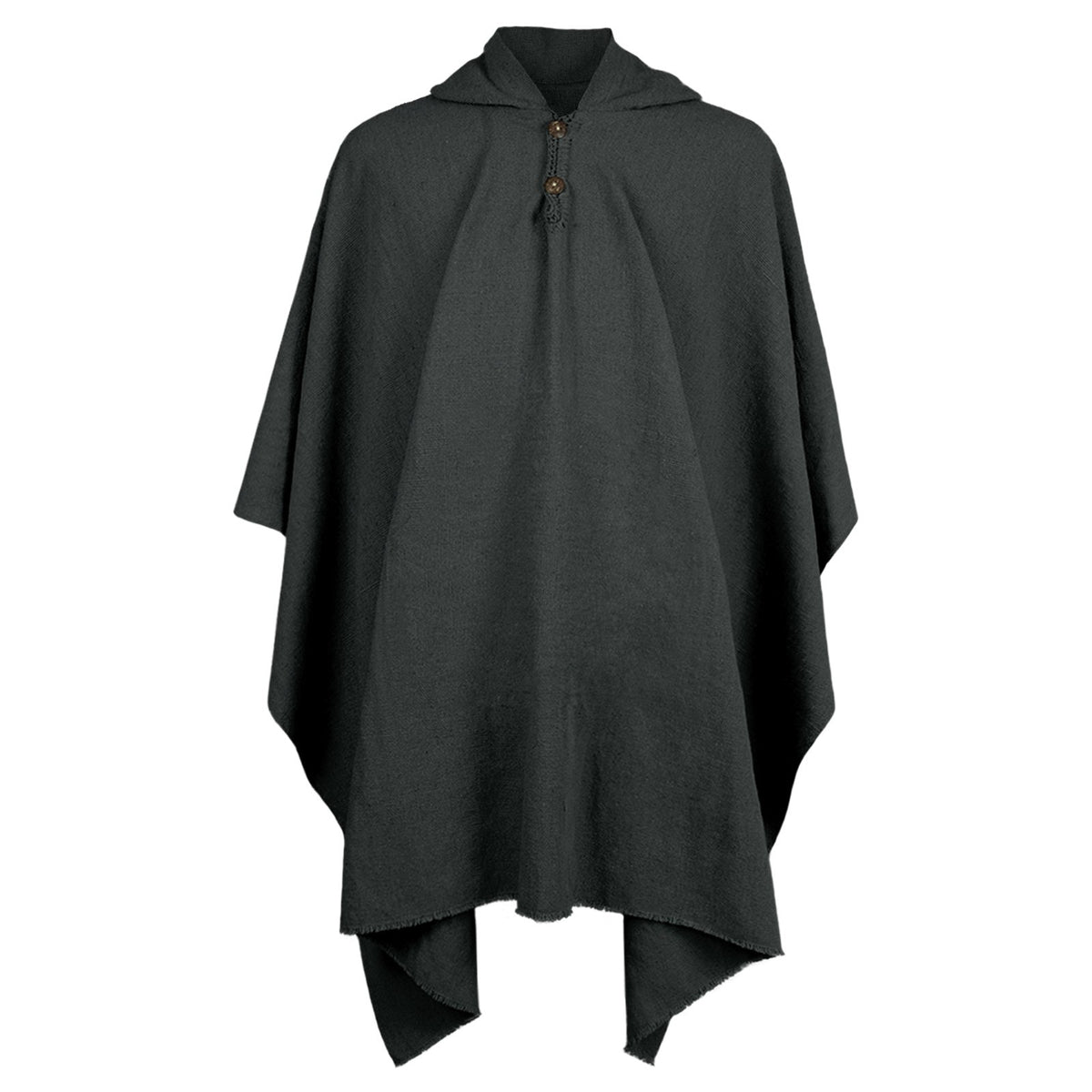Zumbahua Hooded Poncho – 100% Llama Wool, Handwoven in Ecuador (Unisex) by ECUALAMA