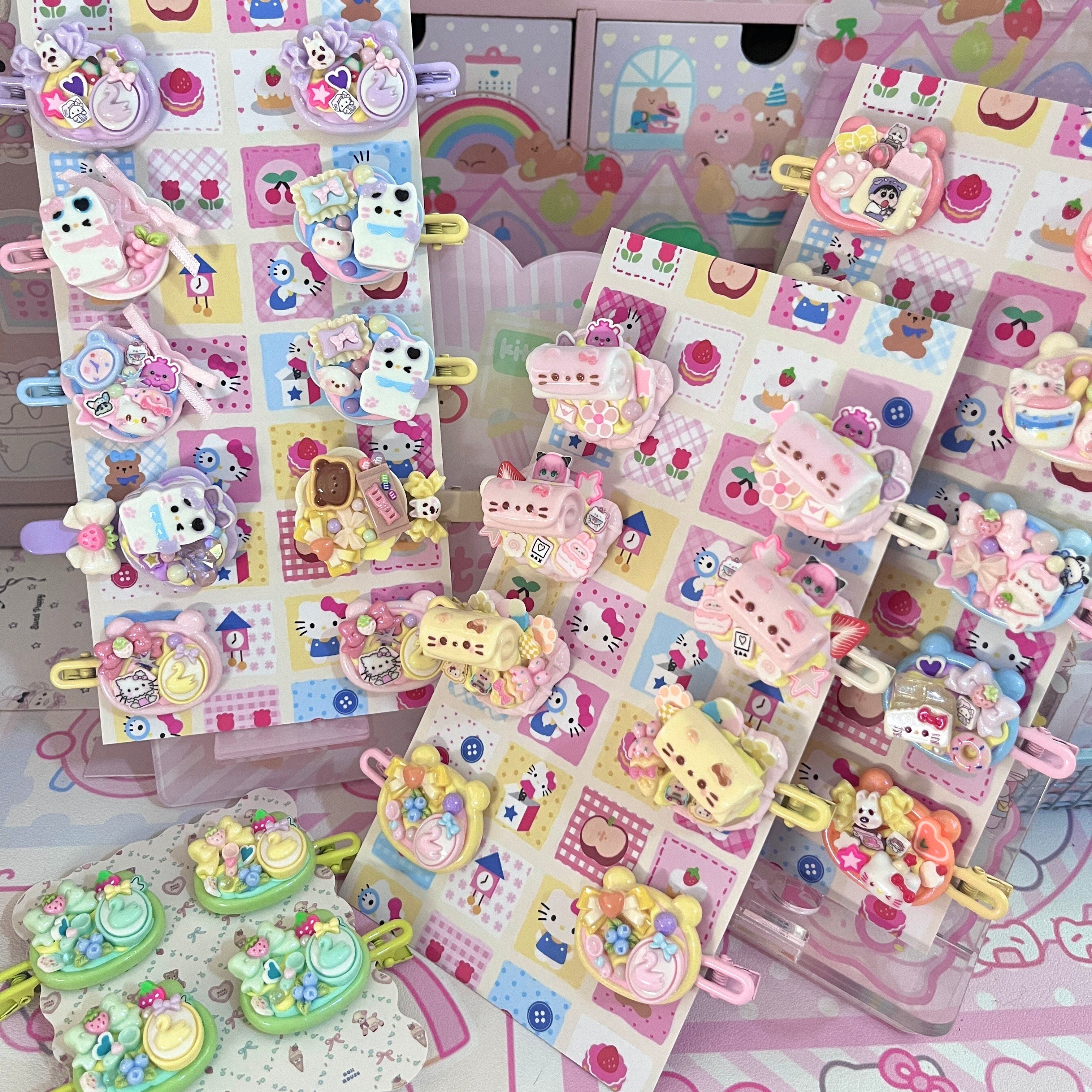 Kawaii Cream Edge Clip Set 10pcs - Sweet Star by Land Decora