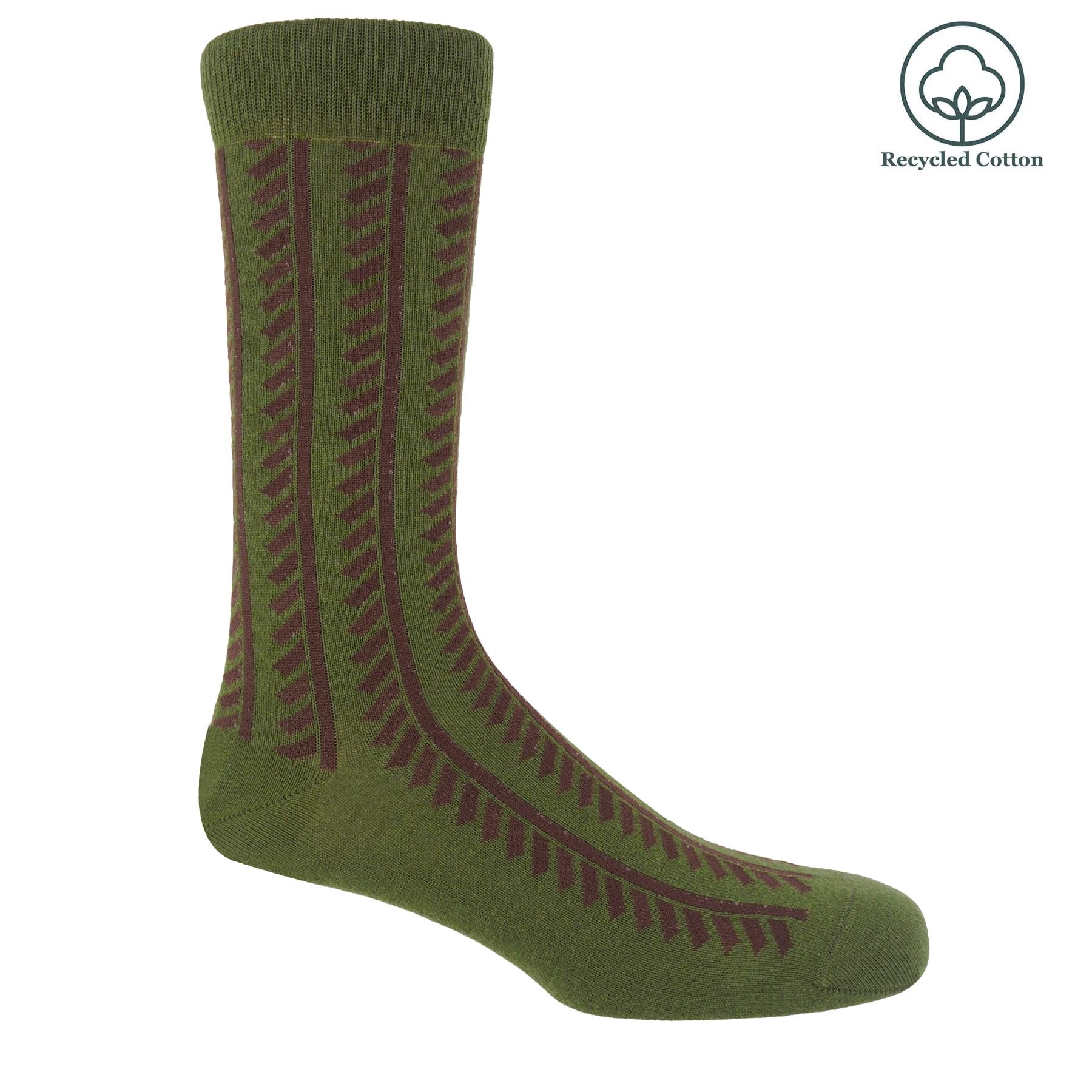 Vector Stripe Men's Socks - Olive by Peper Harow