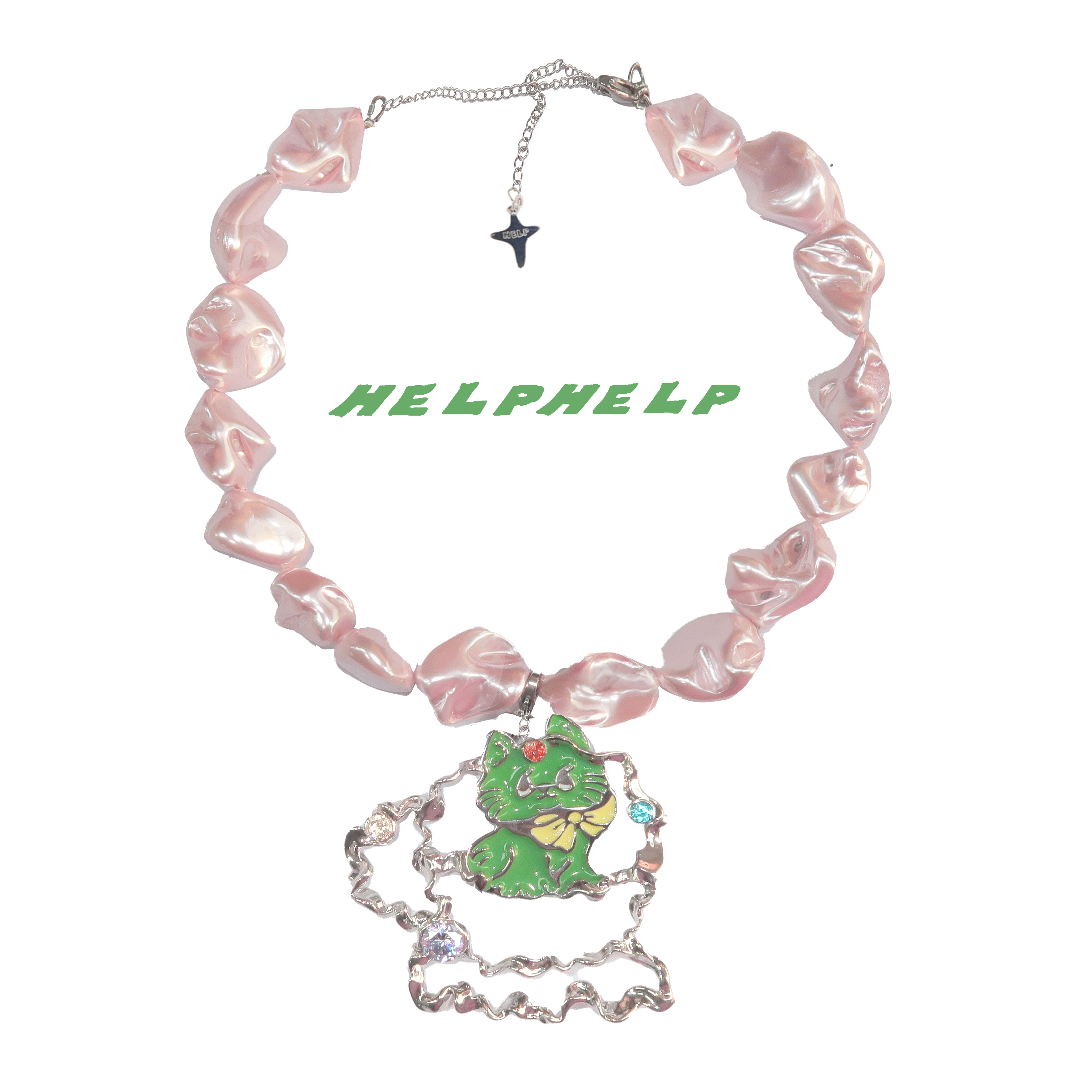 Harajuku Necklace Gold-Plated Natural Shell Beaded Necklace Brooch - HELPHELP by Land Decora