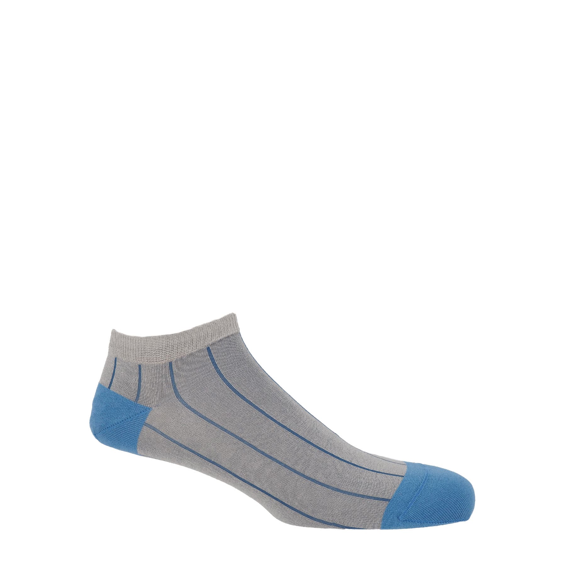 Pin Stripe Men's Trainer Socks - Grey by Peper Harow