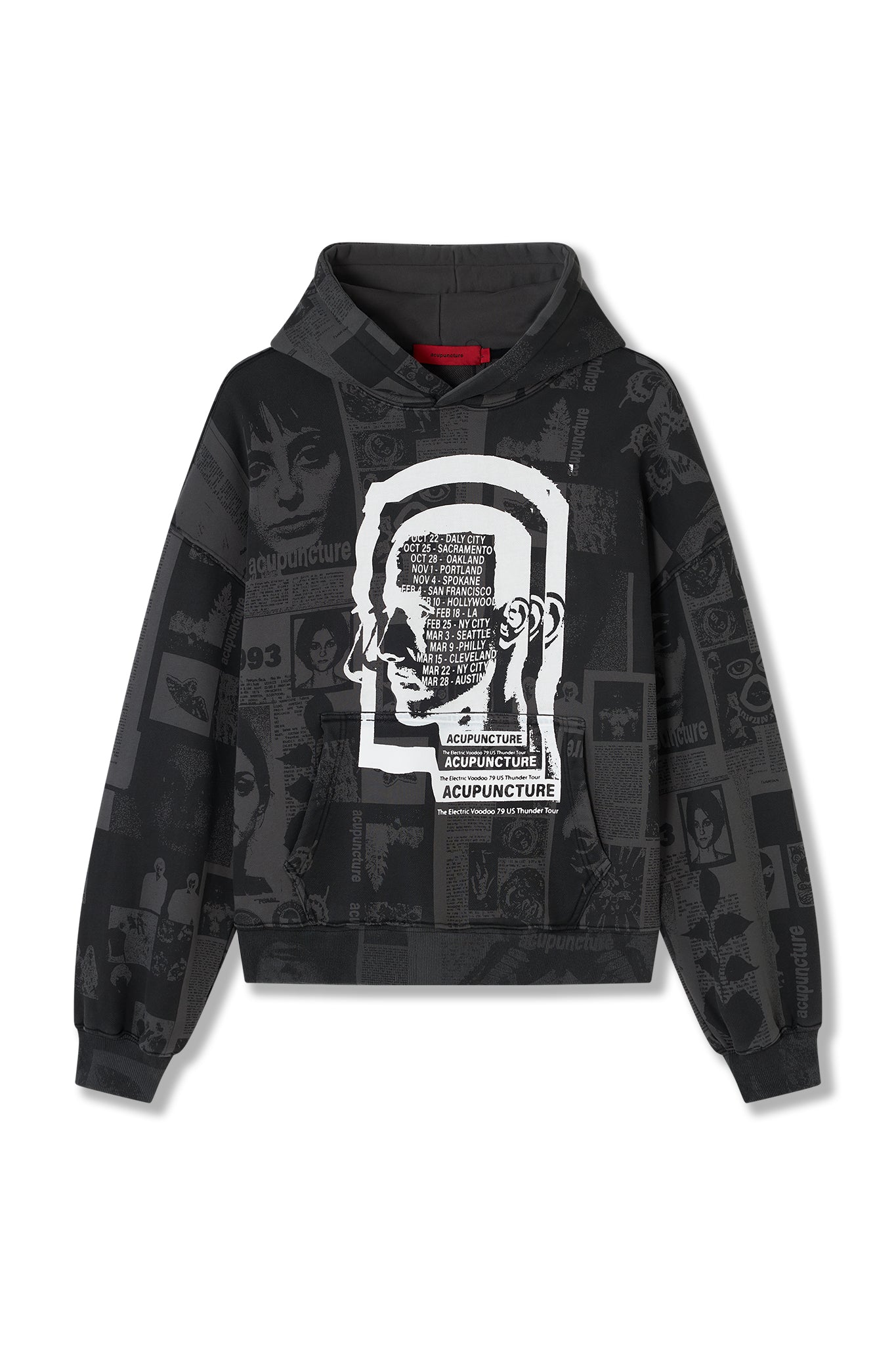 MANIFESTO HOODIE DARK GREY by Acupuncture1993