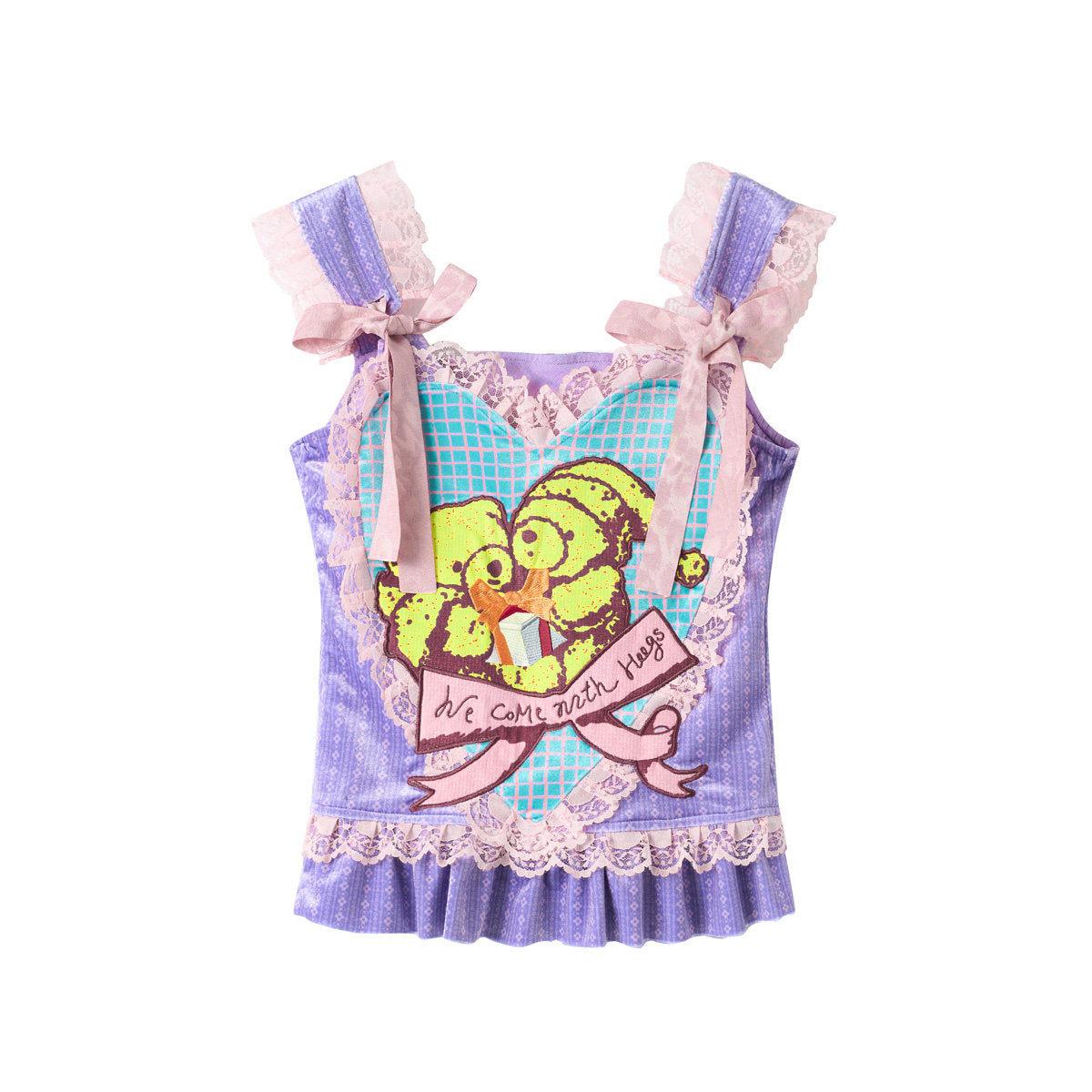 Y2K Velvet Bear Corset Top - tntntutu by Land Decora