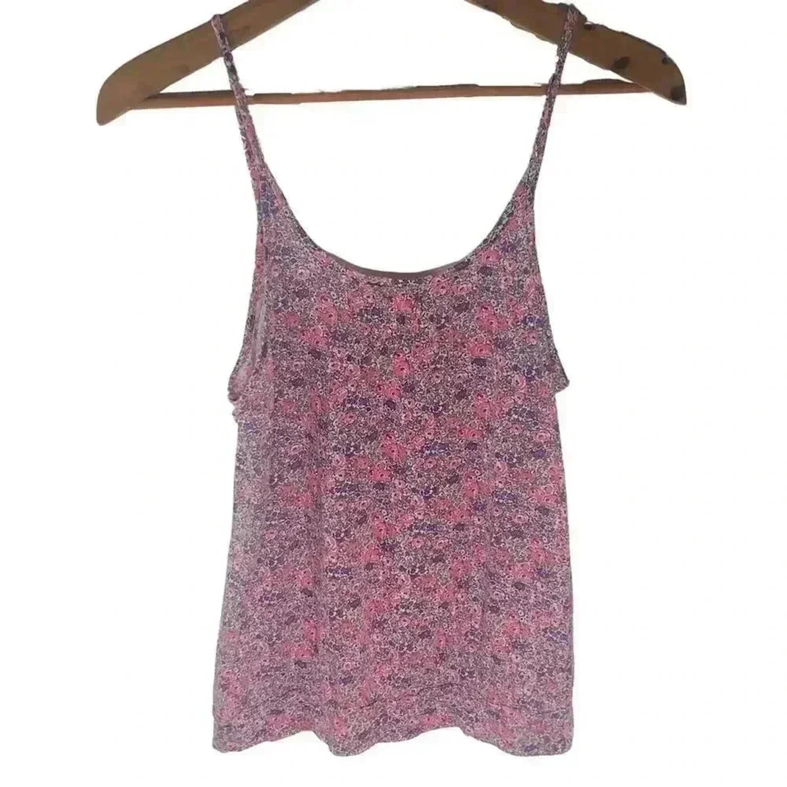 ❤️ 3/$15 Aerie Pink Purple Floral Cami Tank Top Women's Size S by Hot Girl Secondhand
