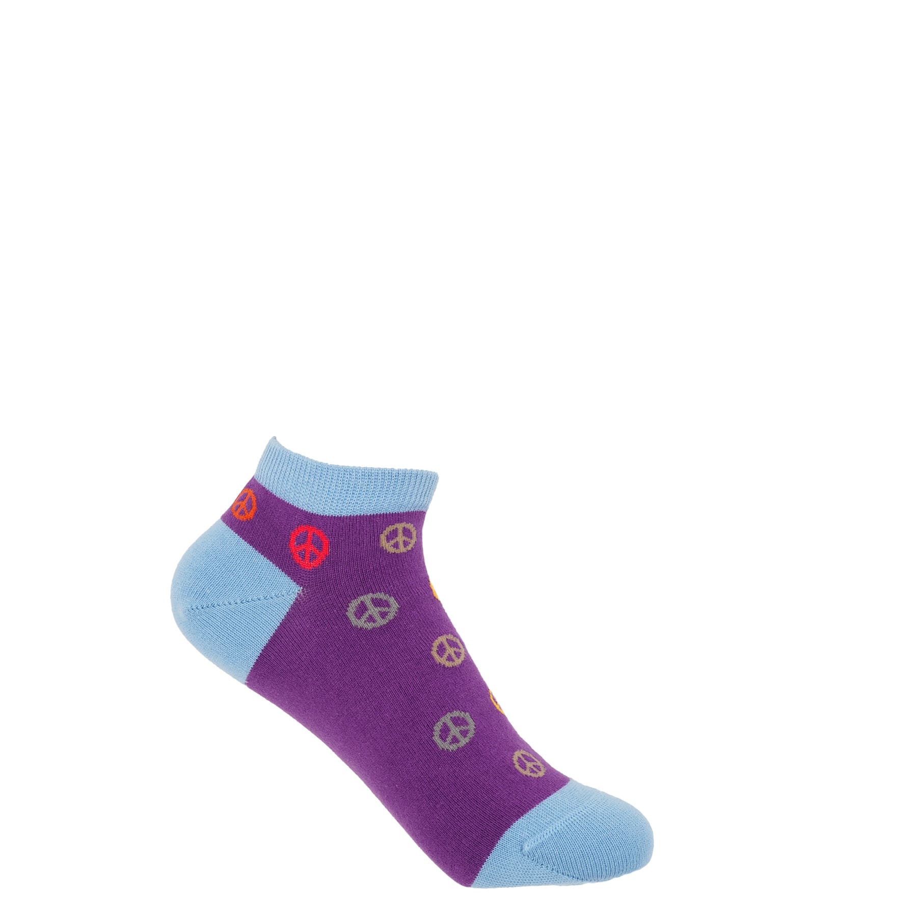Peace Women's Trainer Socks - Purple by Peper Harow