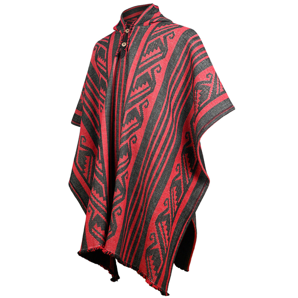 Pasochoa Unisex Poncho: Handwoven Llama Wool for Warmth & Comfort by ECUALAMA